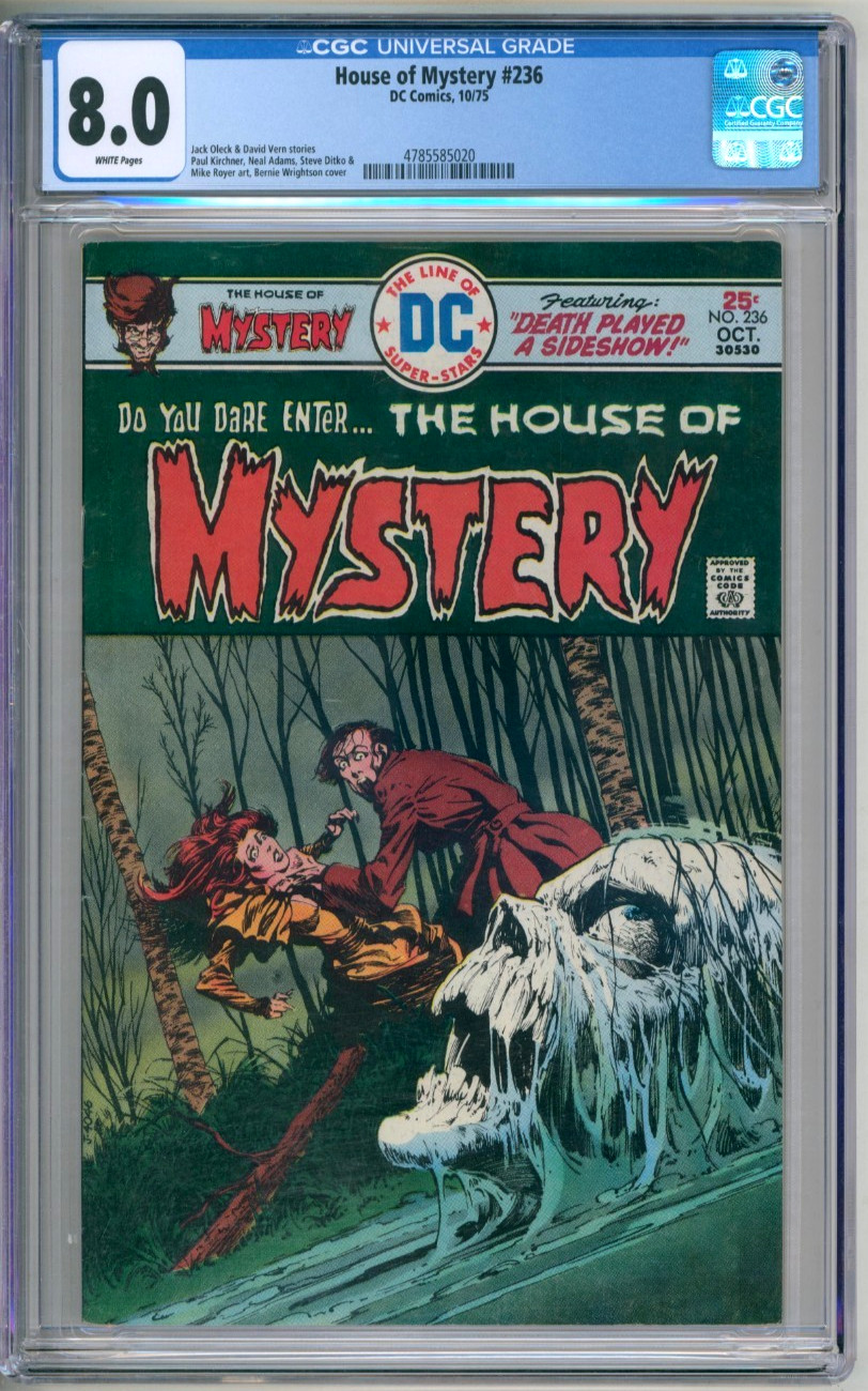 House Of Mystery 236 CGC Graded 8.0 VF Wrightson DC Comics 1975