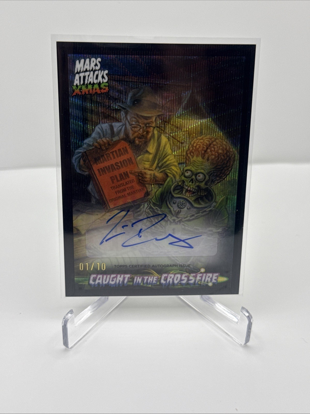 2026 Topps Mars Attacks Xmas Caught in the Crossfire Chris Ramsay Auto 1/10 SSP