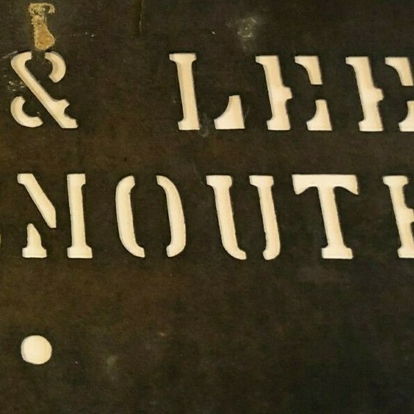 Vintage 1890's / 1910's Cardboard Produce Grocer Crate Stencil - Portsmouth, VA