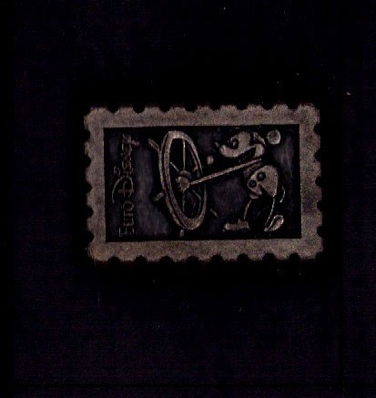 EuroDisney Steamboat Willie Stamp Bronze (Version 2) Pin~Pin# 26899~EUC