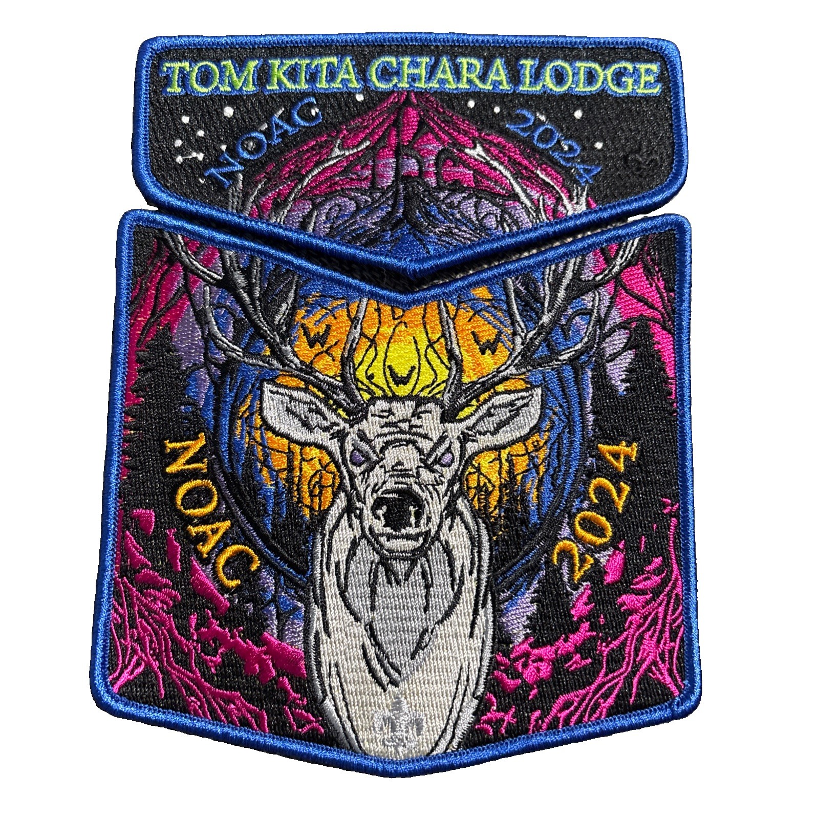 RARE TOM KITA CHARA LODGE 96 BSA SAMOSET FLAP 2024 NOAC 2-PATCH ZOMBIE DEER