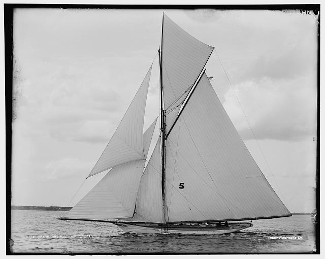 Photo:Sayonara Sailboat Under Sail 1891 Photograph