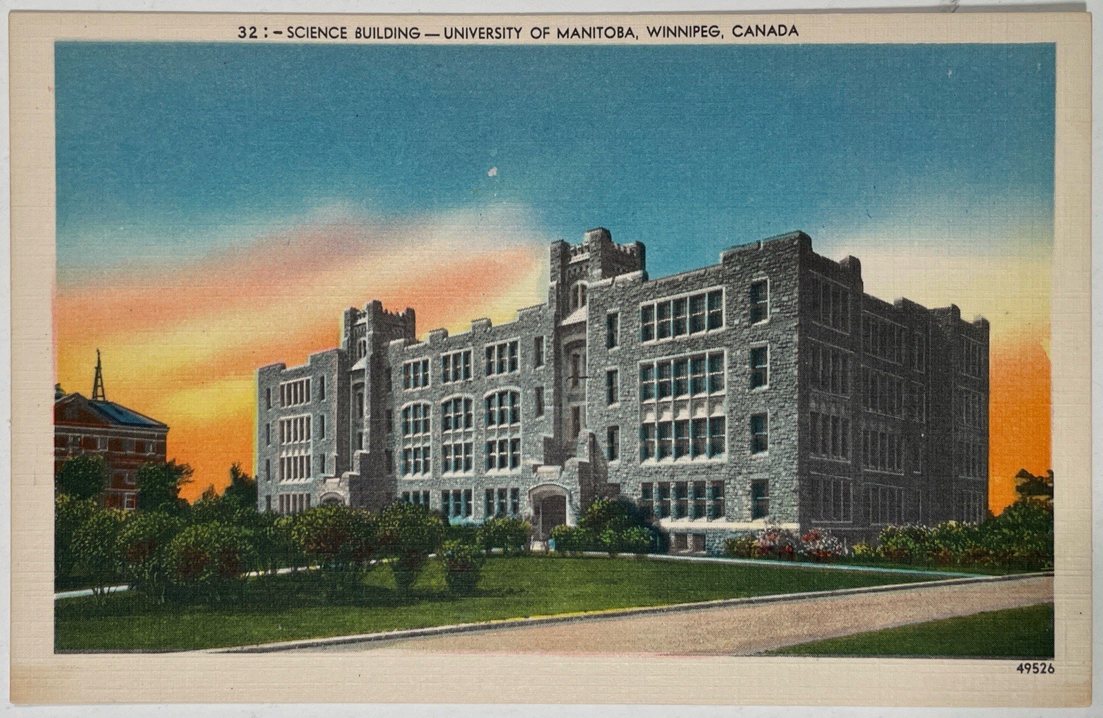 Postcard Canada Winnipeg University Of Manitoba Science Building Linen Era