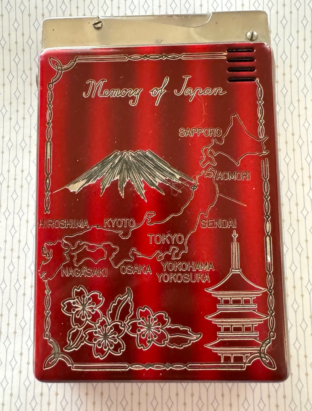 Red Magic Isozer Memory Of Japan Petrol Cigarette Case Lighter Mechanism Works Red Magic Isozer Memory Of Japan Petrol Cigarette Case Lighter Mechanism Works
