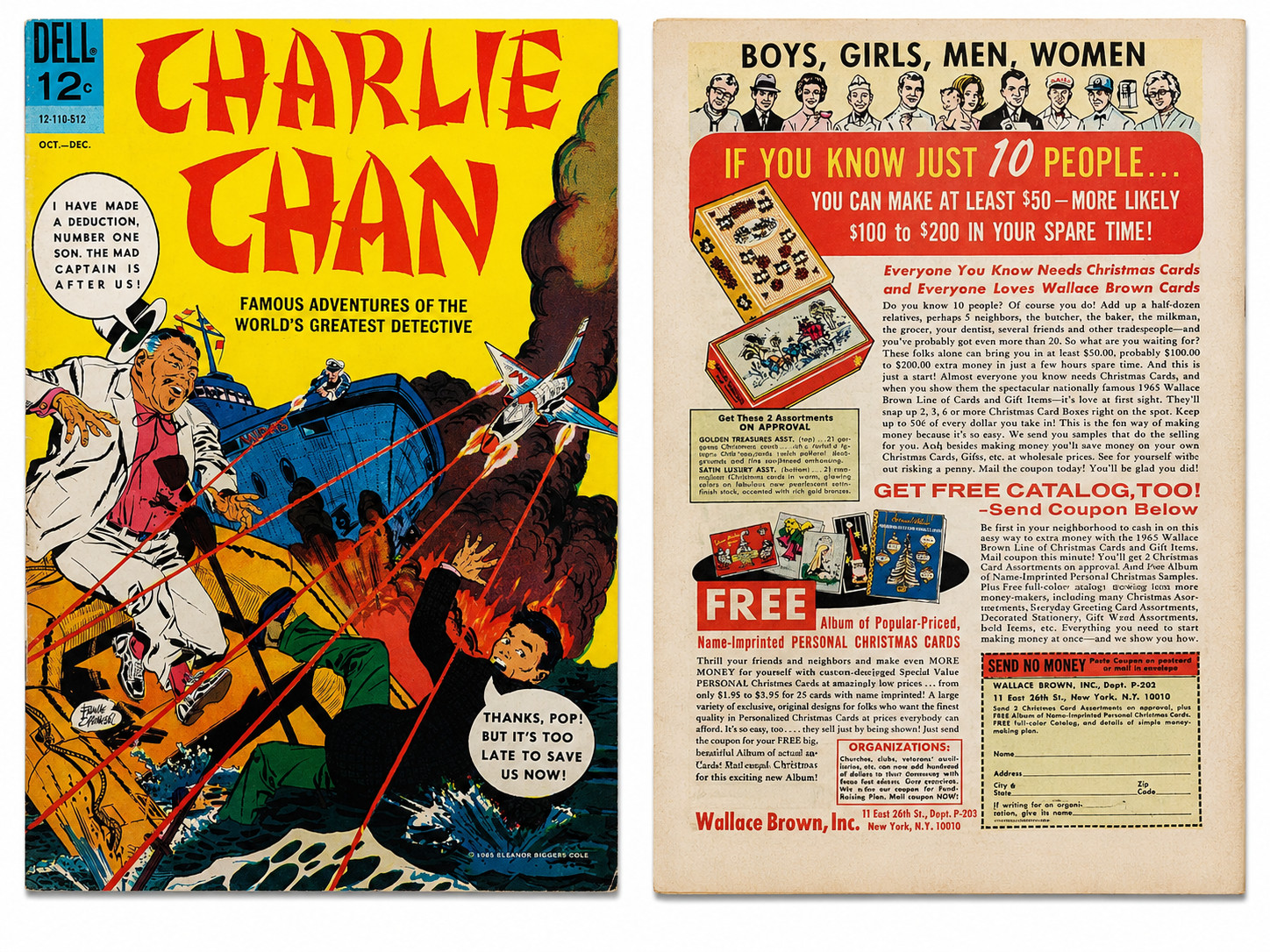 Charlie Chan #1 Dell Comic 1965 Detective Mystery VG 12¢ Frank Springer