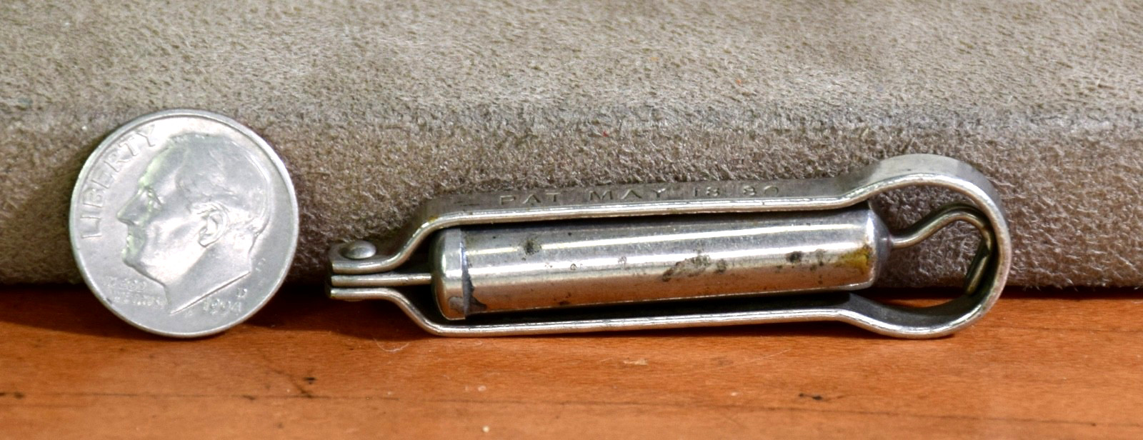 Antique Parker\'s Pocket Postal Scale - Patent 1880 - Foldable Spring Fishing