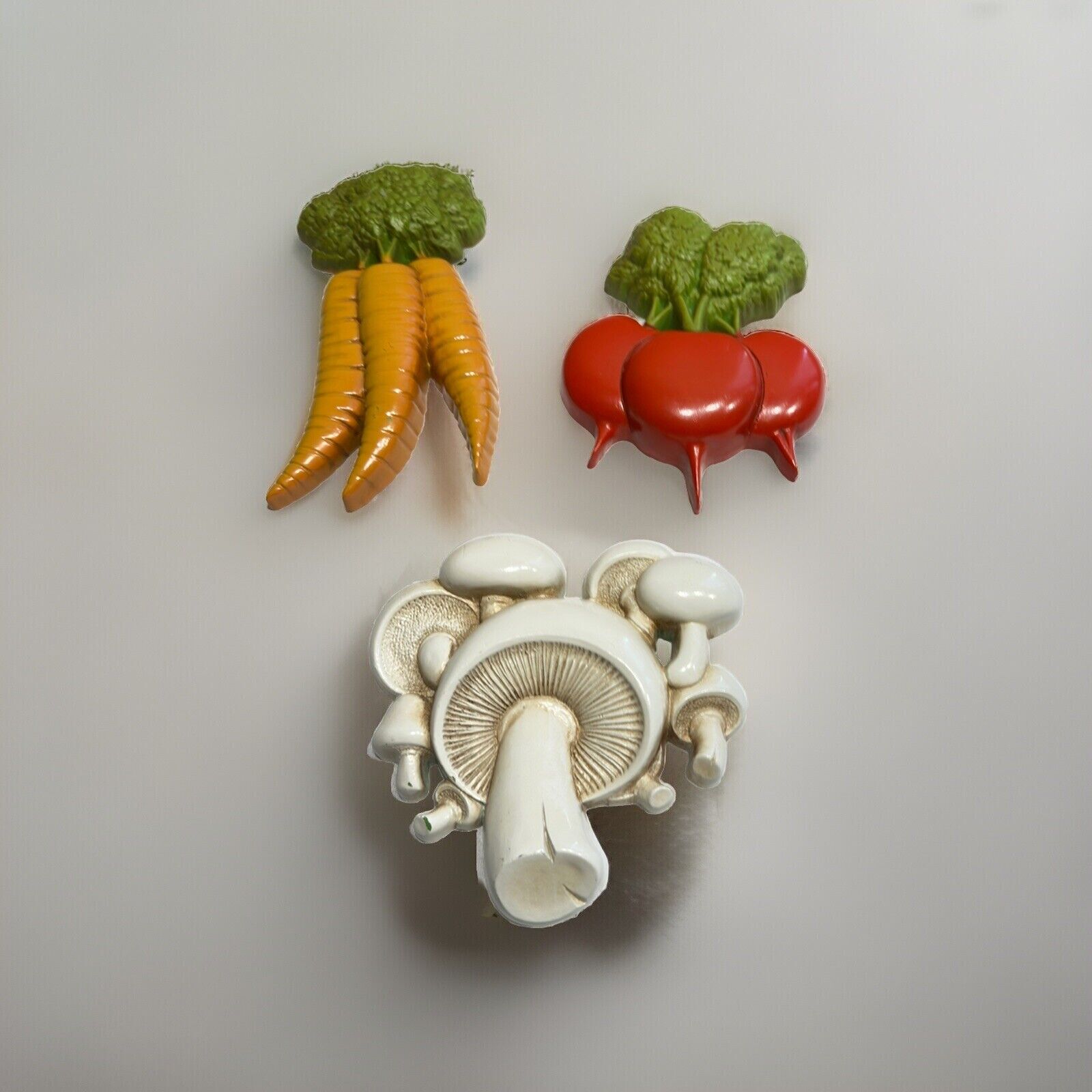 Vintage Homco Inc Vegetable Wall Hangings Carrots Radishes Mushrooms Circa 1982