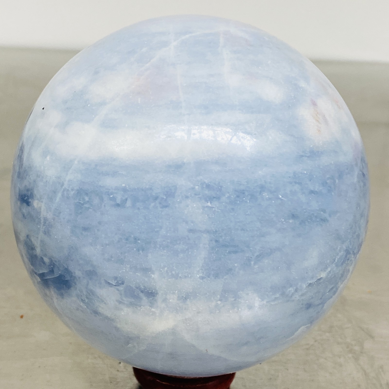 1800G Natural Blue Celestite Crystal Sphere Ball Healing Madagascar