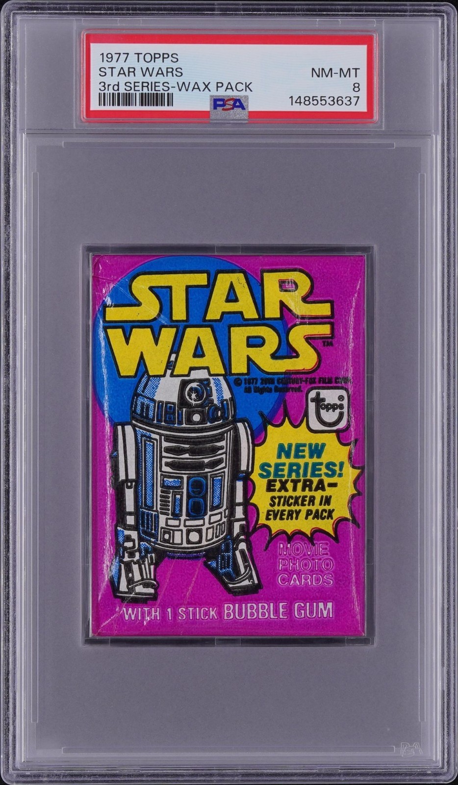 1977 Topps Star Wars 3rd Series Sealed Wax Pack PSA 8 NM/MT