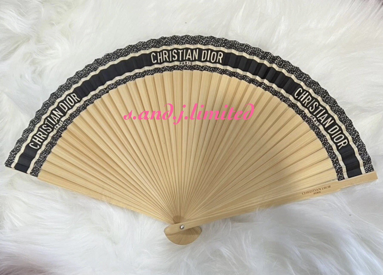 Christian Dior Folding Fan Bamboo Vip Gift Fashion Limited Brand New