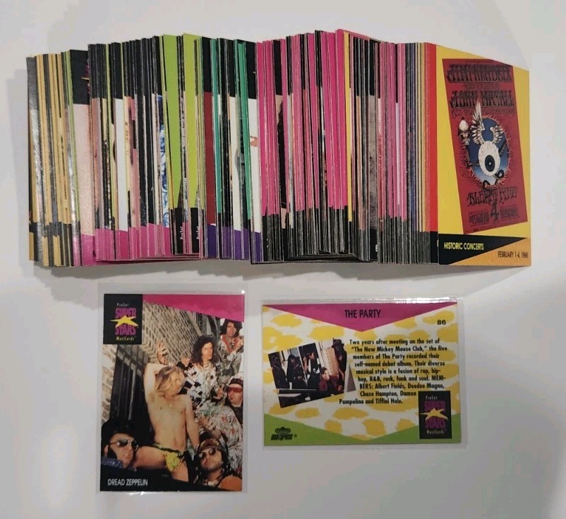1990 Pro Set MusiCards Complete Series 1 Set 1-260 - Uncensored #166 & #90 Error 1990 Pro Set MusiCards Complete Series 1 Set 1-260 - Uncensored #166 & #90 Error