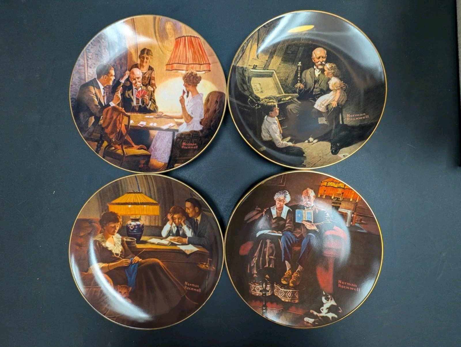 4- Vintage Norman Rockwell’s Light Campaign Series Plates 4- Vintage Norman Rockwell’s Light Campaign Series Plates