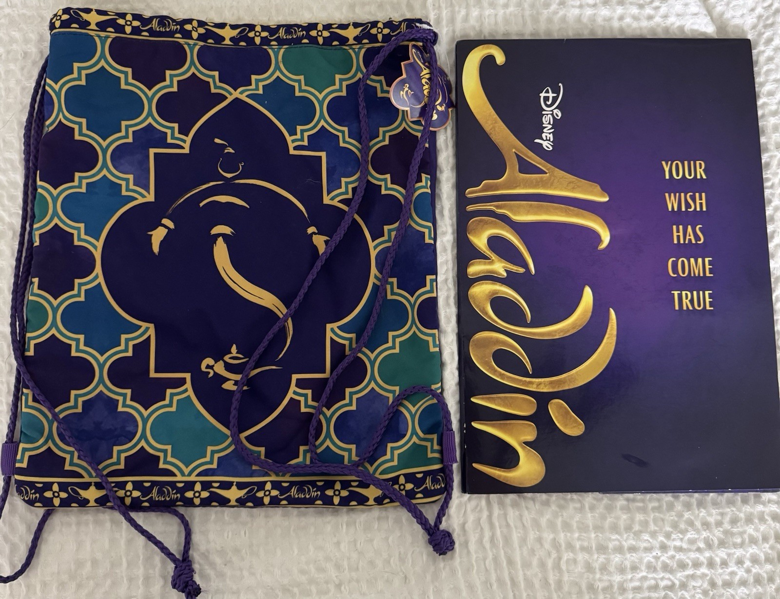 Disney Aladdin Broadway Musical Bag w/ Booklet/Program