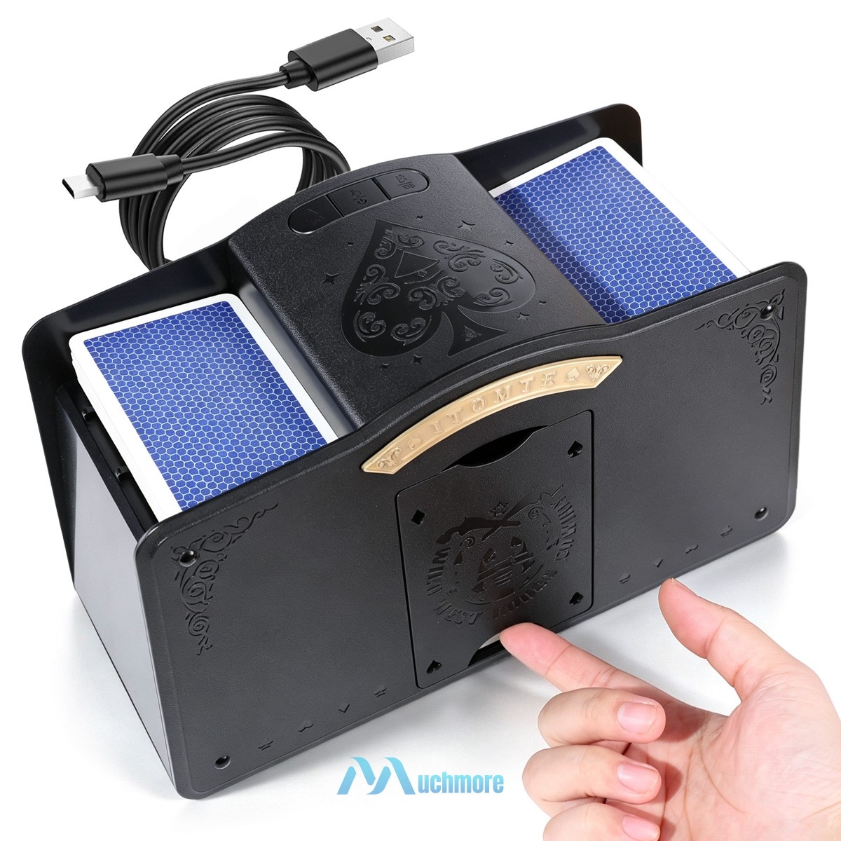 Upgaded Automatic Card Shuffler 1~4 Decks USB Rechargeable Card Dealer Machine