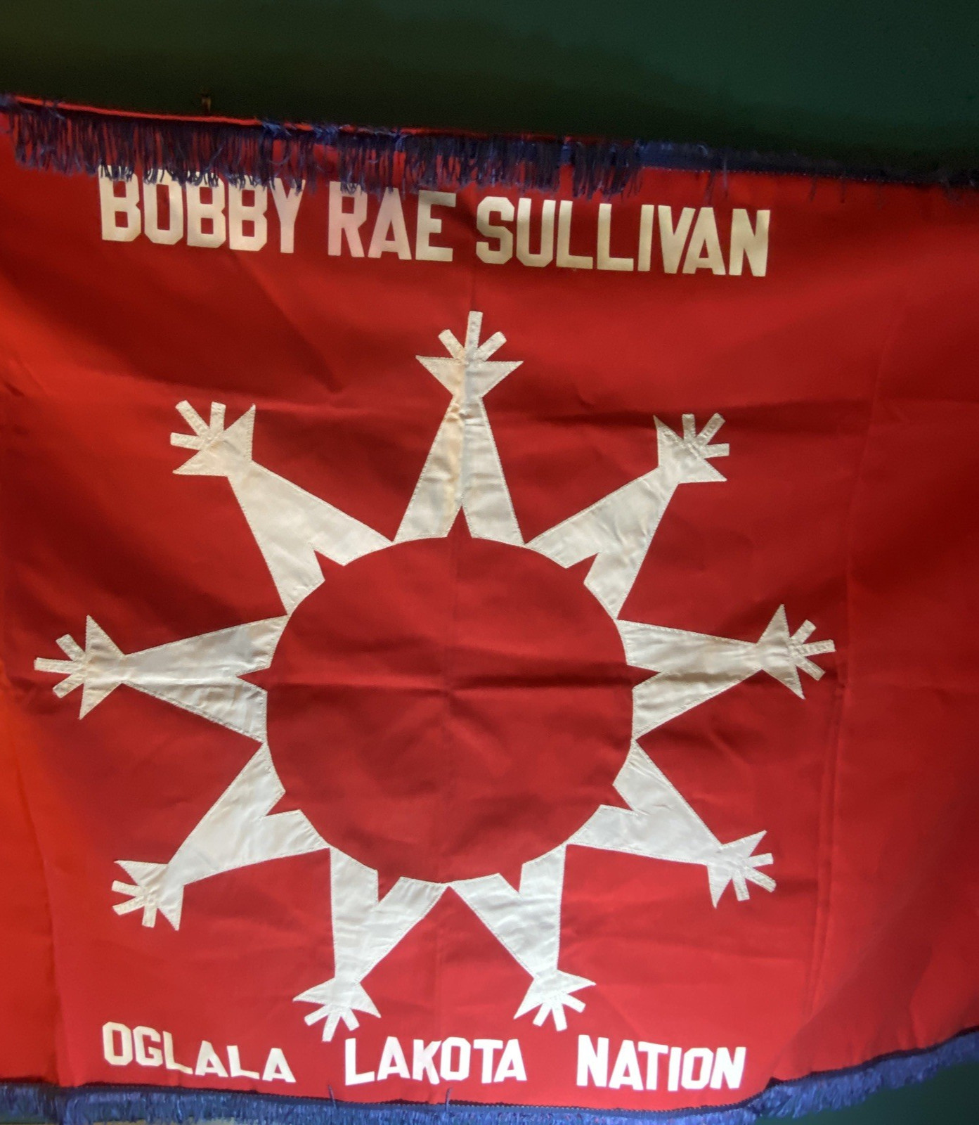 Vintage Oglala Lakota Nation Flag Hand Made Large