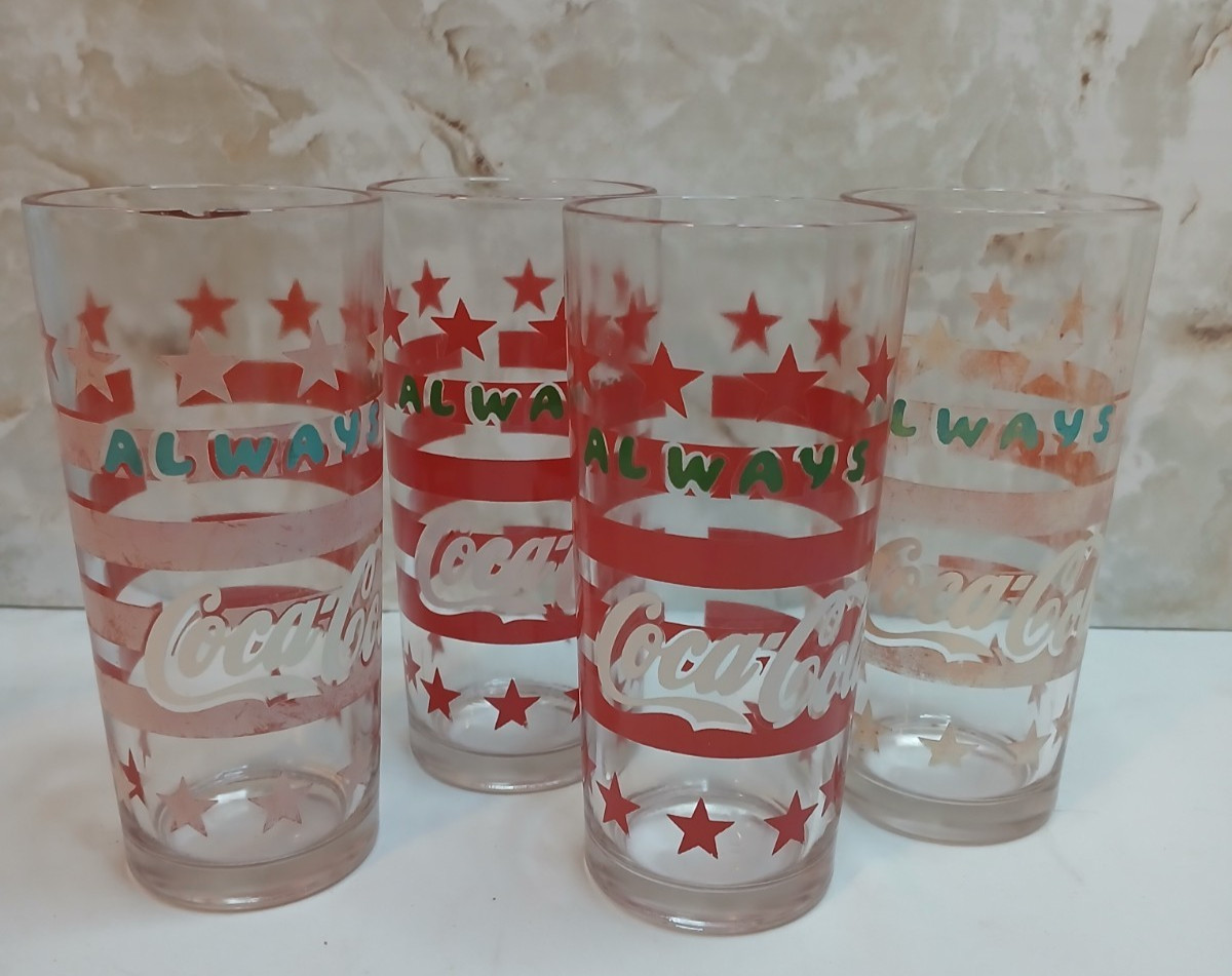 4 Vintage 1976 Stars & Stripes 