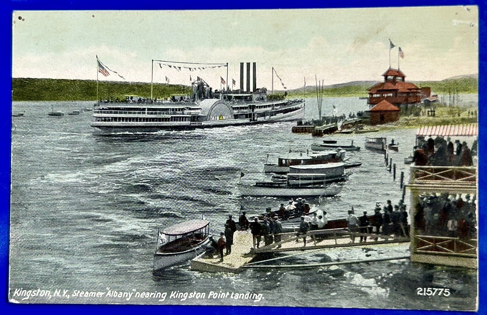 Kingston New York. Albany Steamer. Vintage Postcard Great Condition