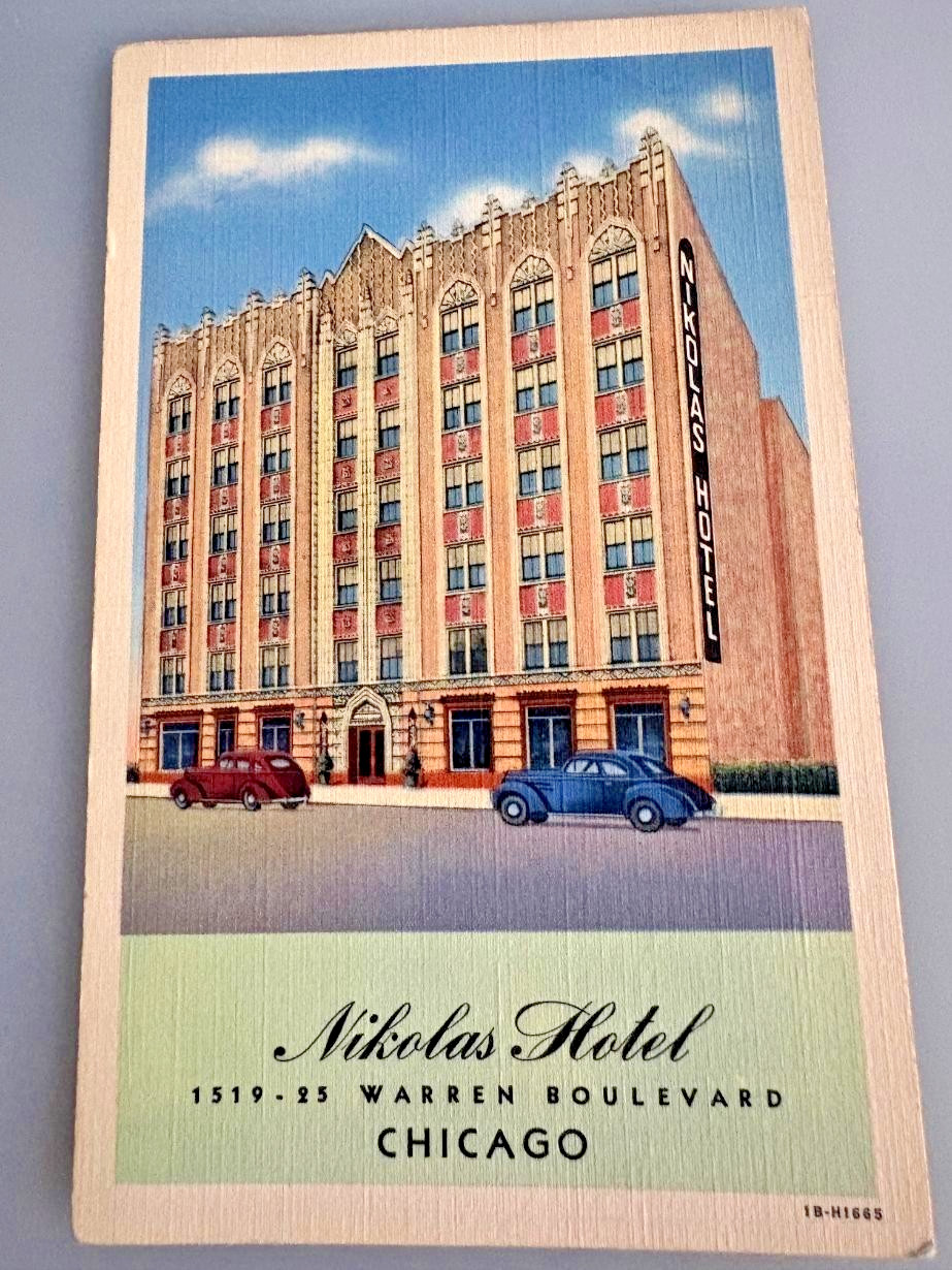 Vintage Nikolas Hotel Linen Postcard CHICAGO - Unused Vintage Nikolas Hotel Linen Postcard CHICAGO - Unused