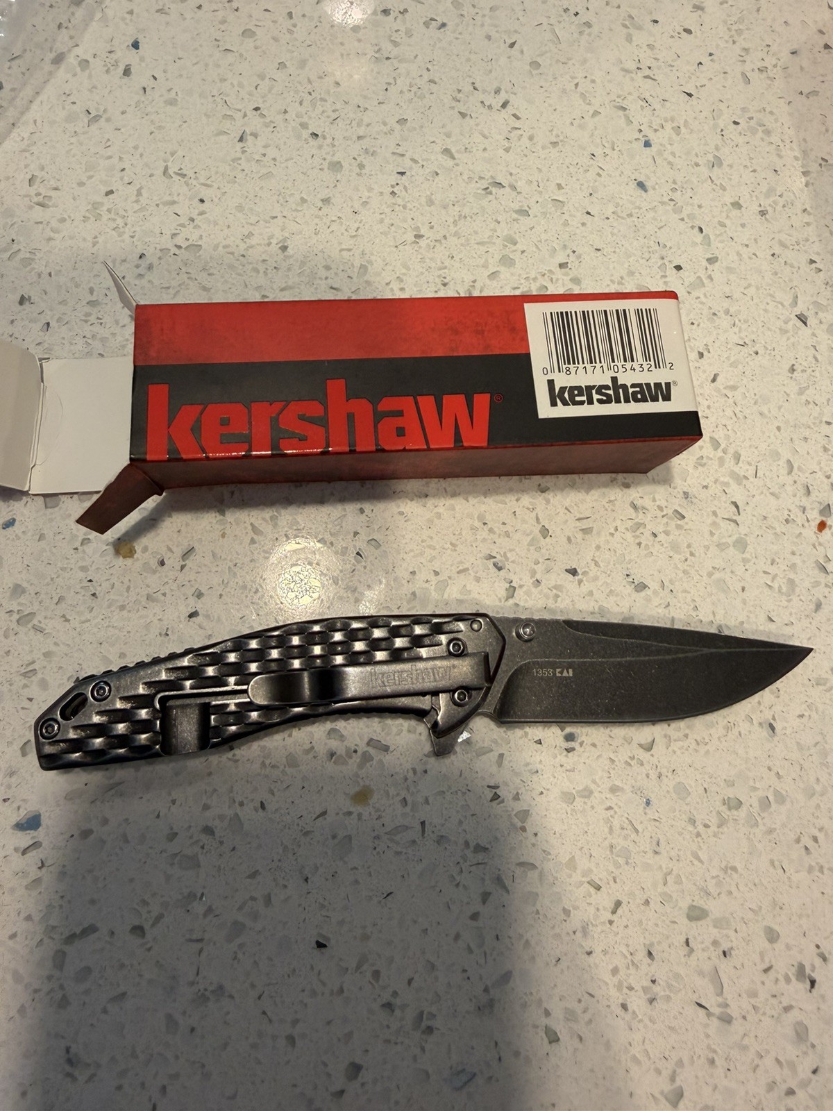Kershaw Tappet 1353 Silver SS Handle SS Plain Drop Point Liner Manual Clip