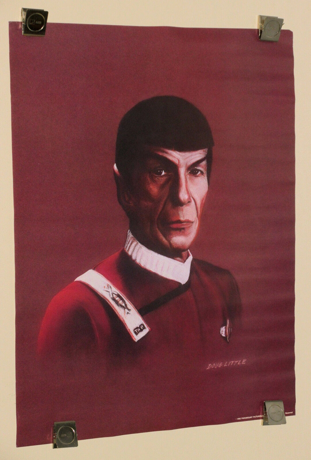 Original 1982 Star Trek 22 by 17 inch movie/tv series Mr Spock poster 1: 1980\'s