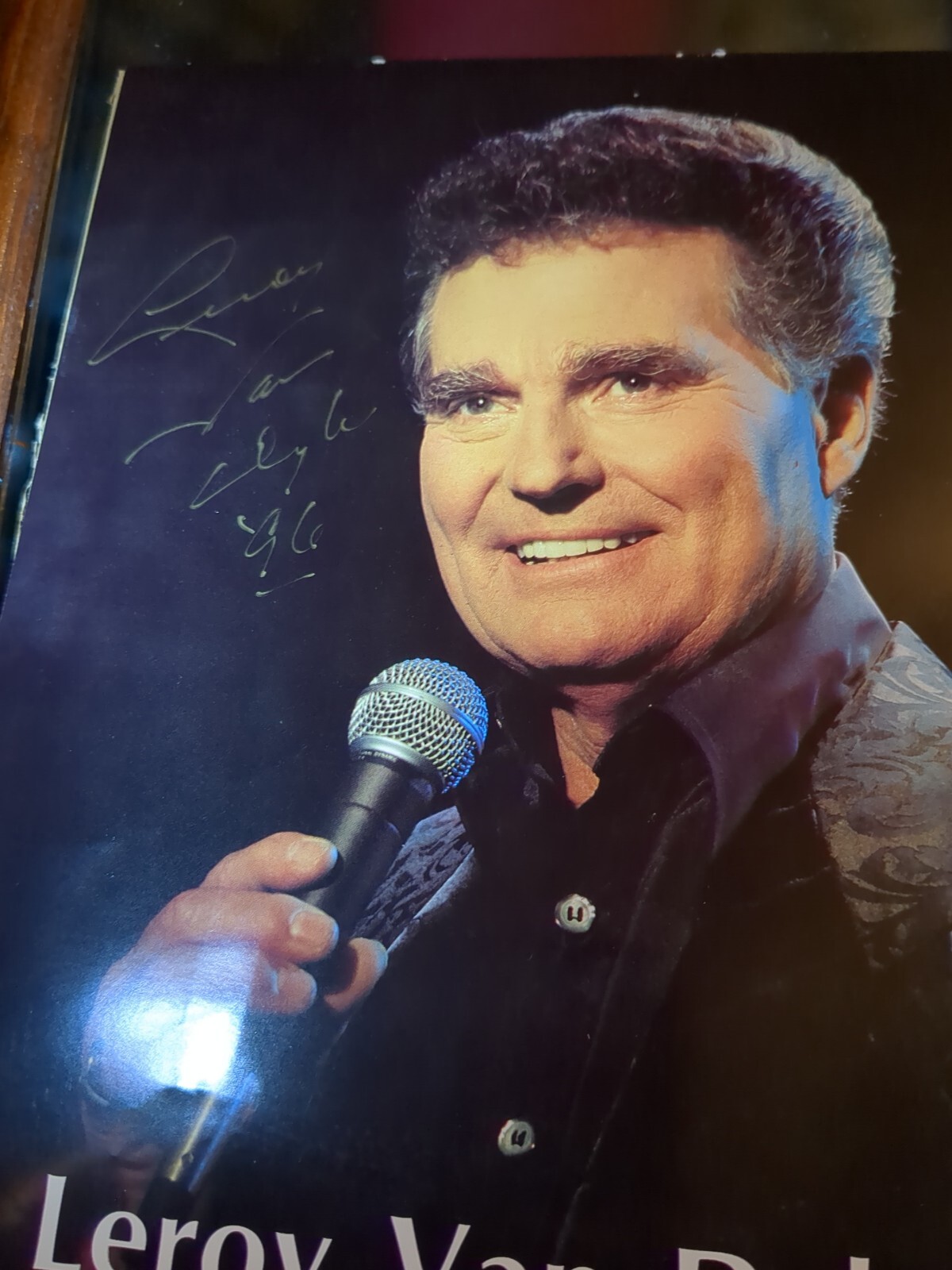 Guaranteed 8x10 original Autographed by country singing legend Leroy Van Dyke