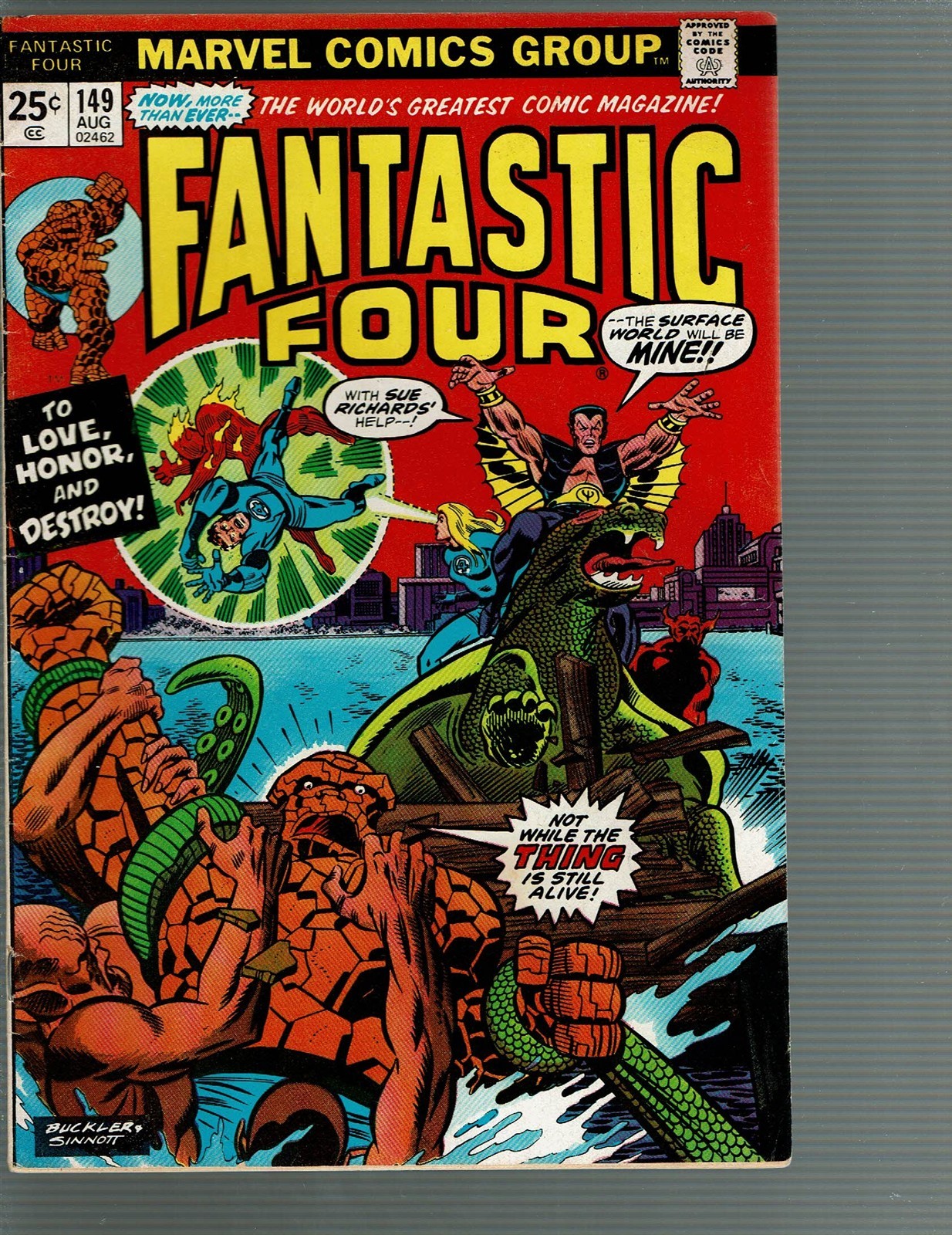 Fantastic Four 149 Sub-Mariner Sue Storm Final VF+