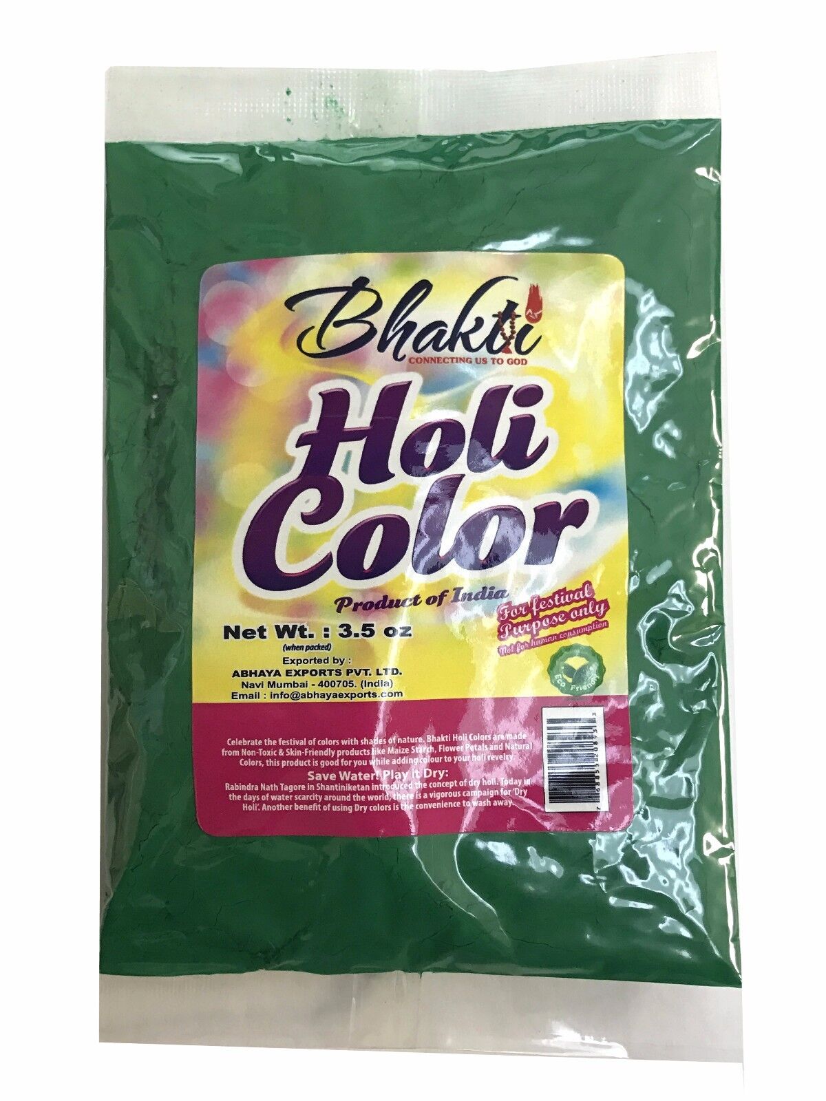 Buy 2 get 1 Free Zenia Holi Color Powder Green Colour Festival Colors (100g)