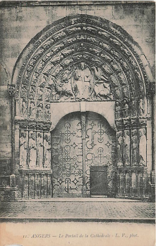 Postcard France: Le Portail de la Cathedrale, Angers, DB Postcard France: Le Portail de la Cathedrale, Angers, DB