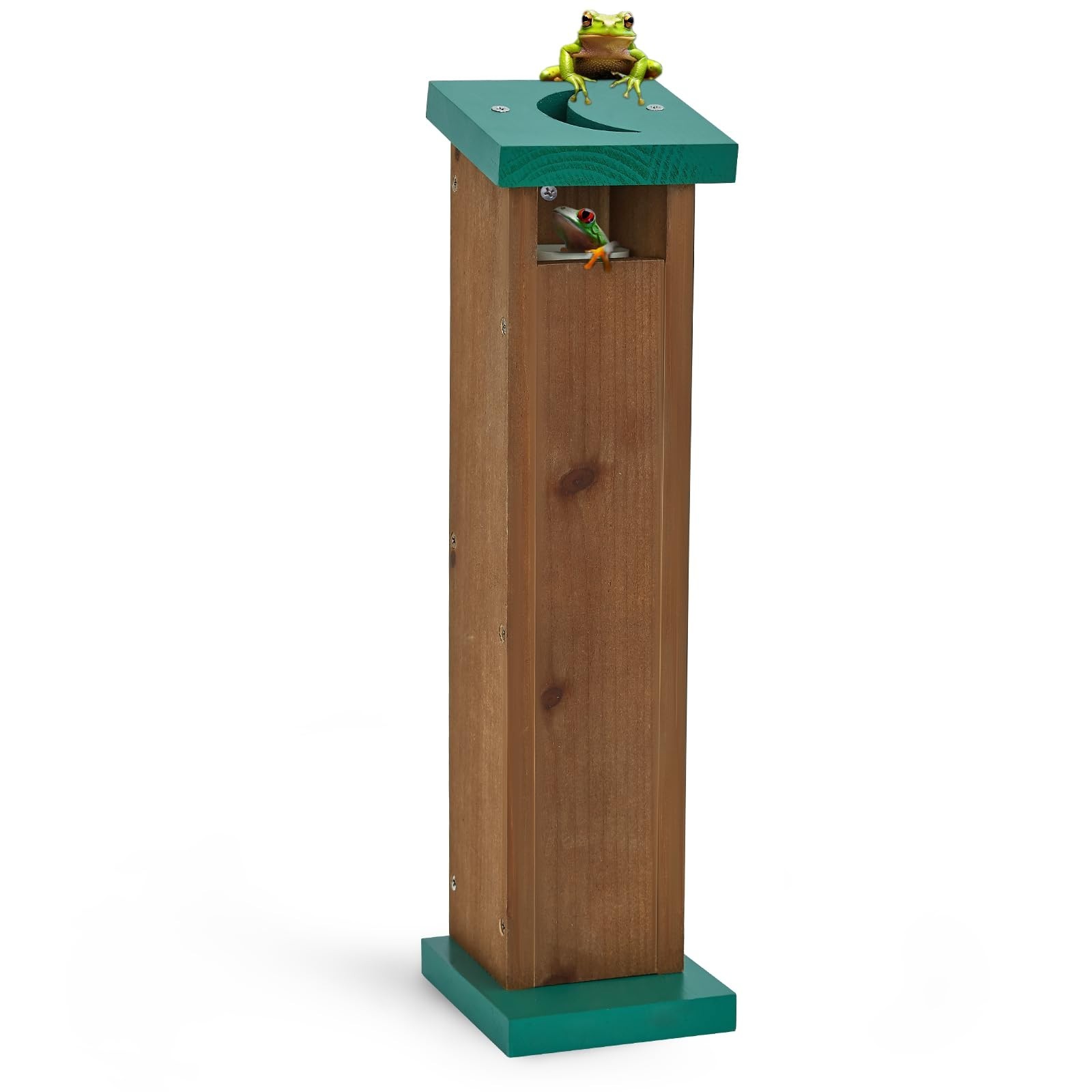 Tree Frog House for Many Species of Tree Frogs, Deluxe Wood Tree Frog Nest Fr...