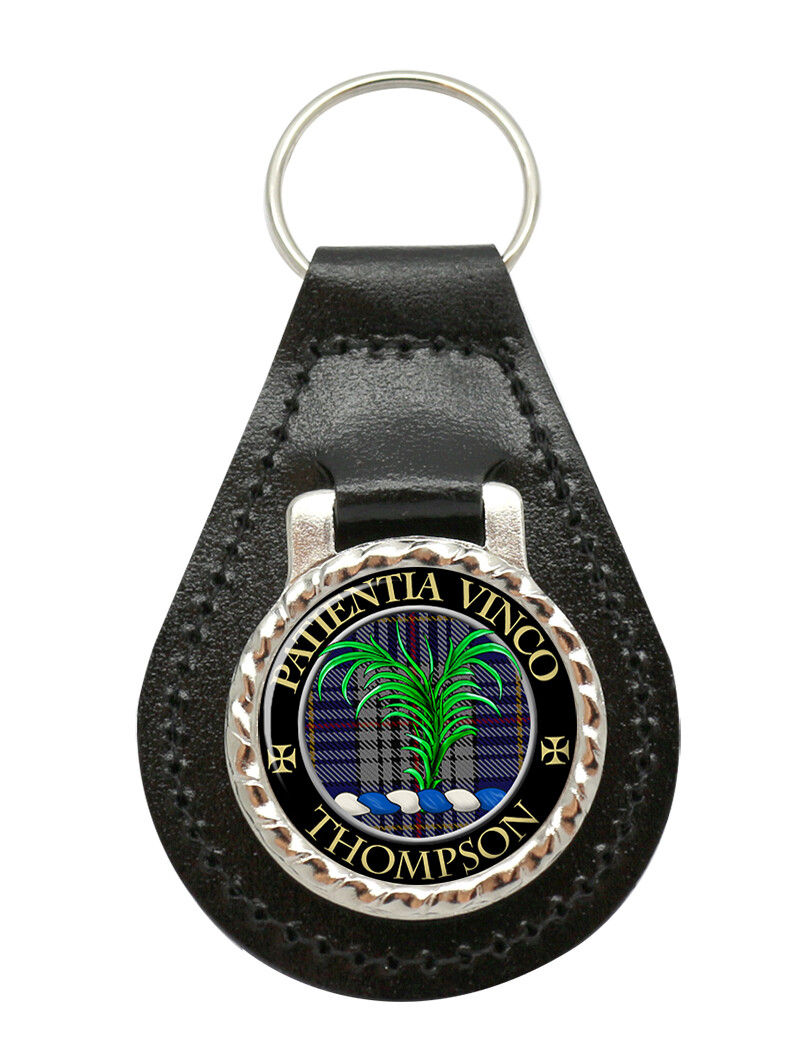 Thompson Scottish Clan Leather Key Fob