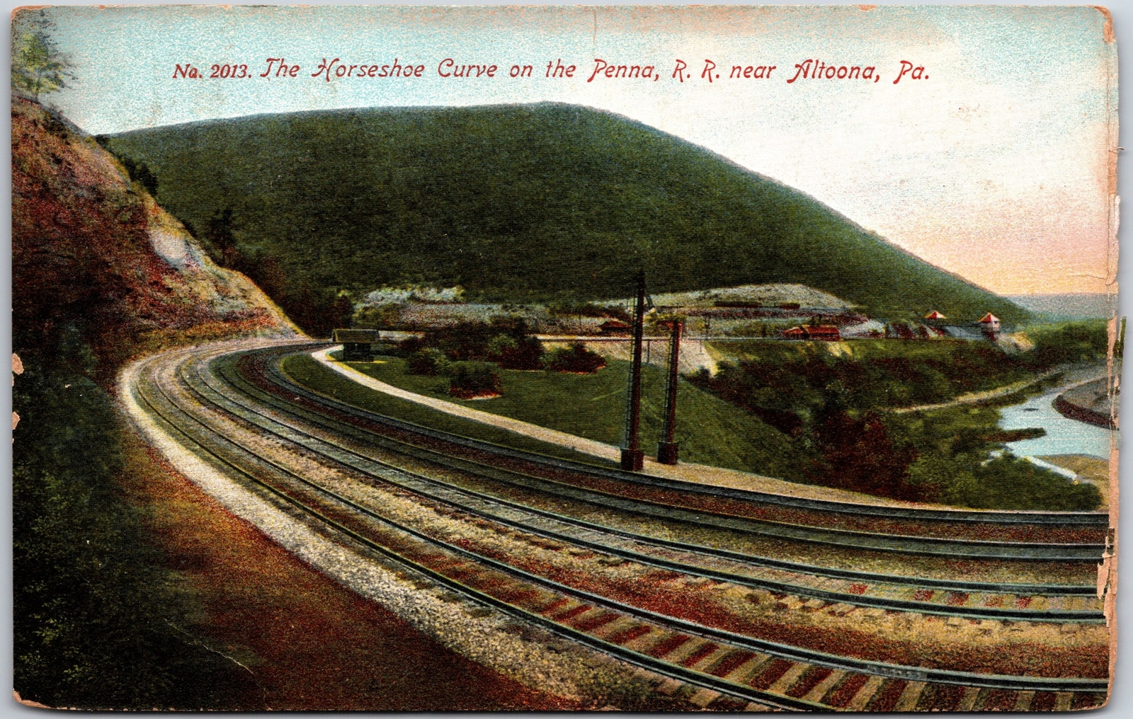 1908 The Horseshoe Curve On Penna R.R. Near Altoona Pennsylvania Posted Postcard