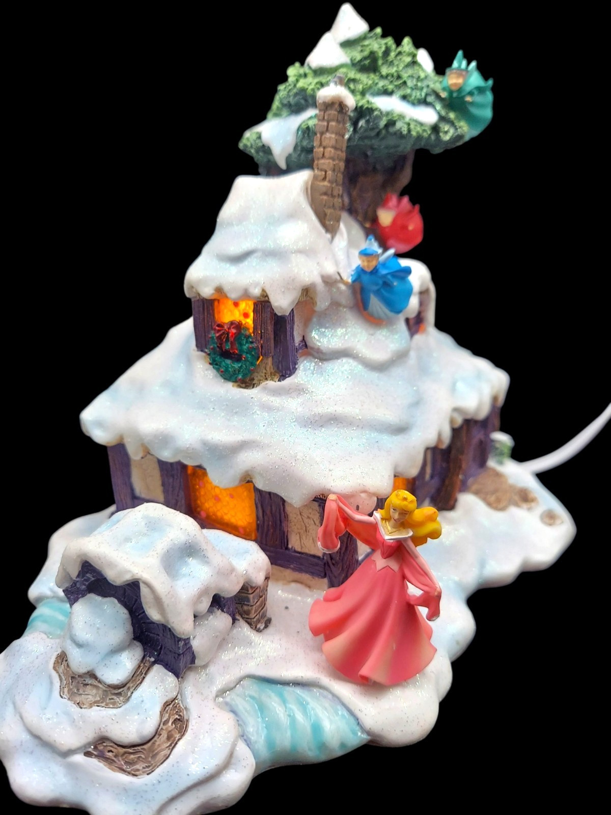 Retired Disney Lighted Sleeping Beauty Aurora Christmas Cottage Village House Retired Disney Lighted Sleeping Beauty Aurora Christmas Cottage Village House