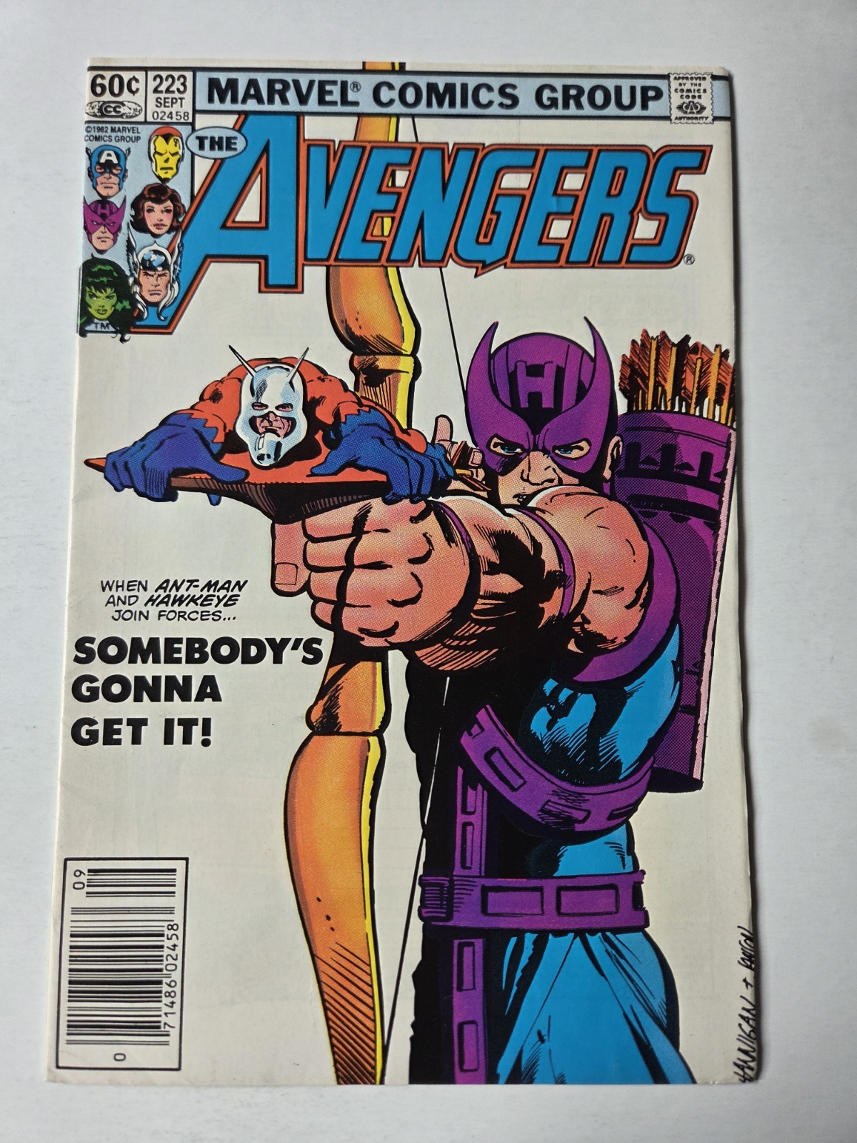 The Avengers #223 Newsstand Variant (Marvel Comics September 1982)