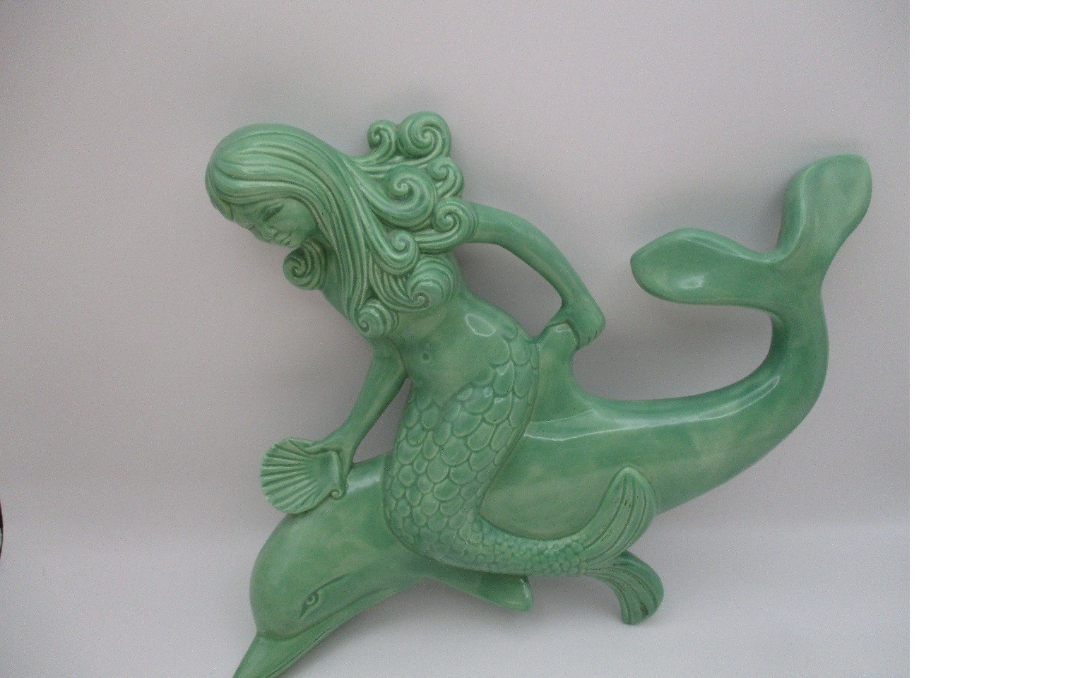 Vintage Atlantic mold mermaid sculpture