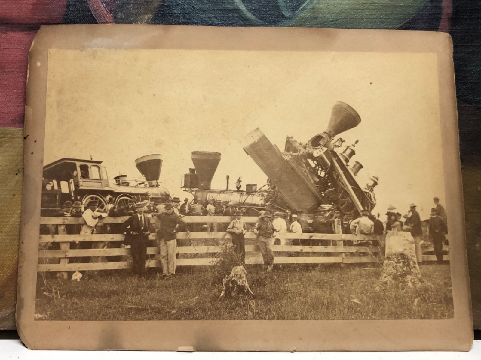 VTG train wreck photo 5 1/2” x 8 1/2”