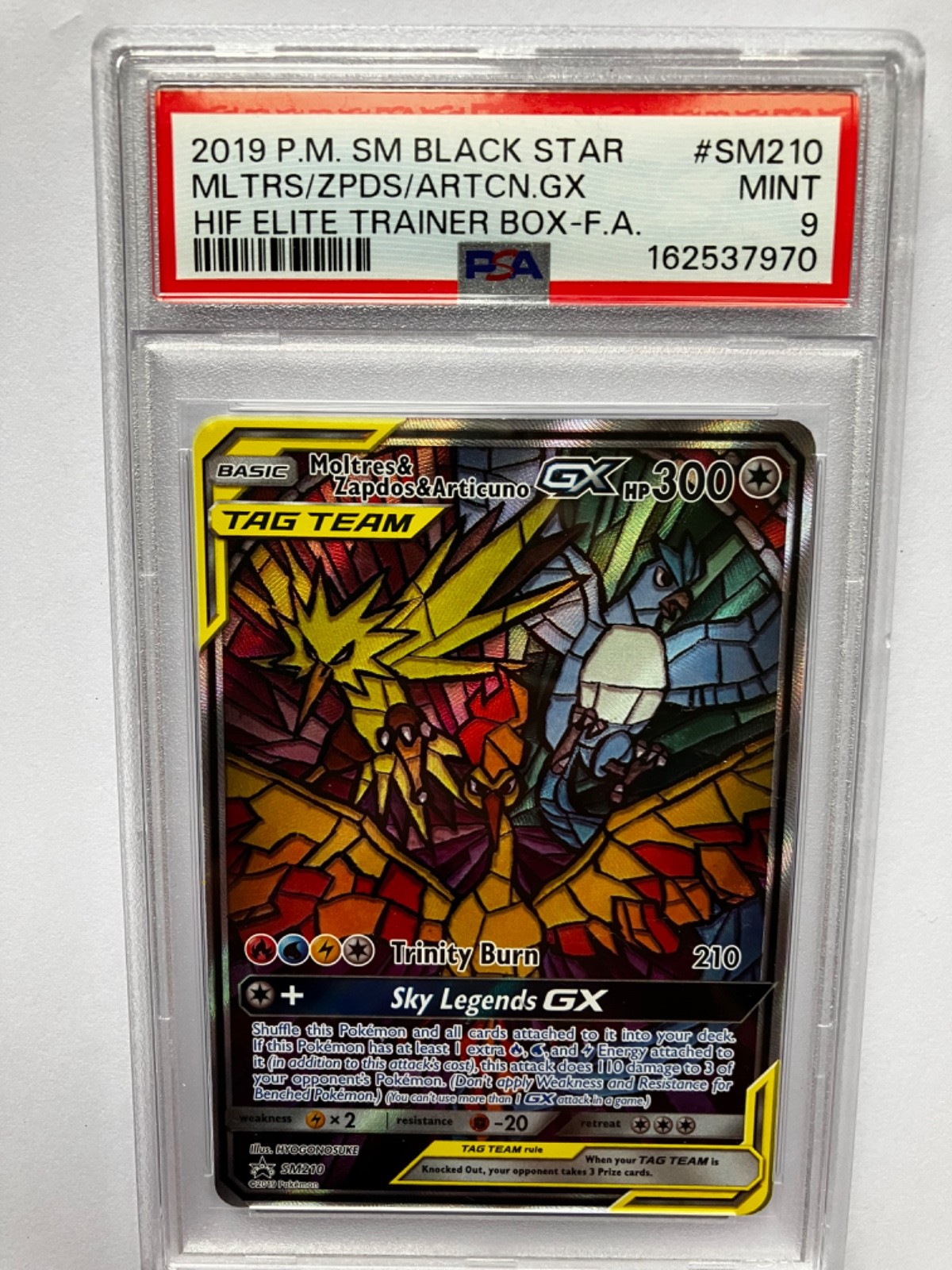 Moltres & Zapdos & Articuno GX SM210 Promo PSA 9 MINT