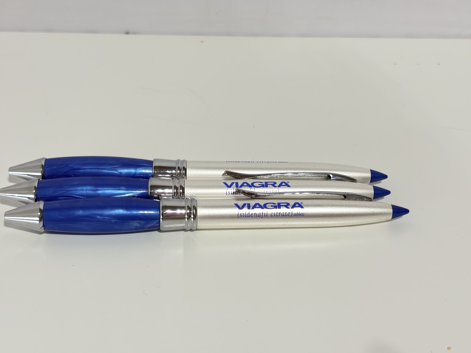 Vintage Pharmacitical Rep VIAGRA metal Heavy Duty Ink Pens Medical Advertising