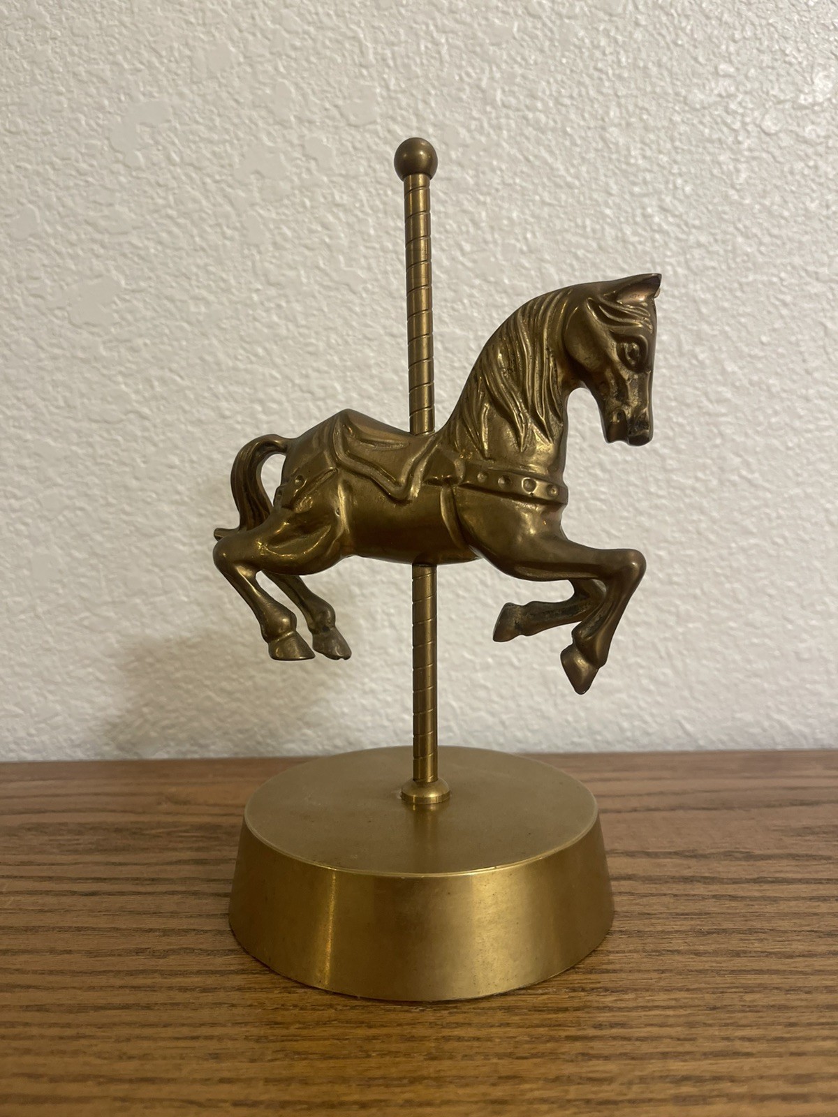 Vintage Silvestri Solid Brass Carousel Horse Figurine