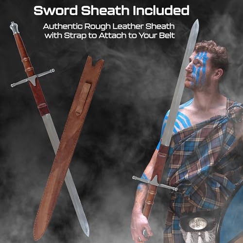 William Wallace Double-Edged Blade Sword From Braveheart Replica with