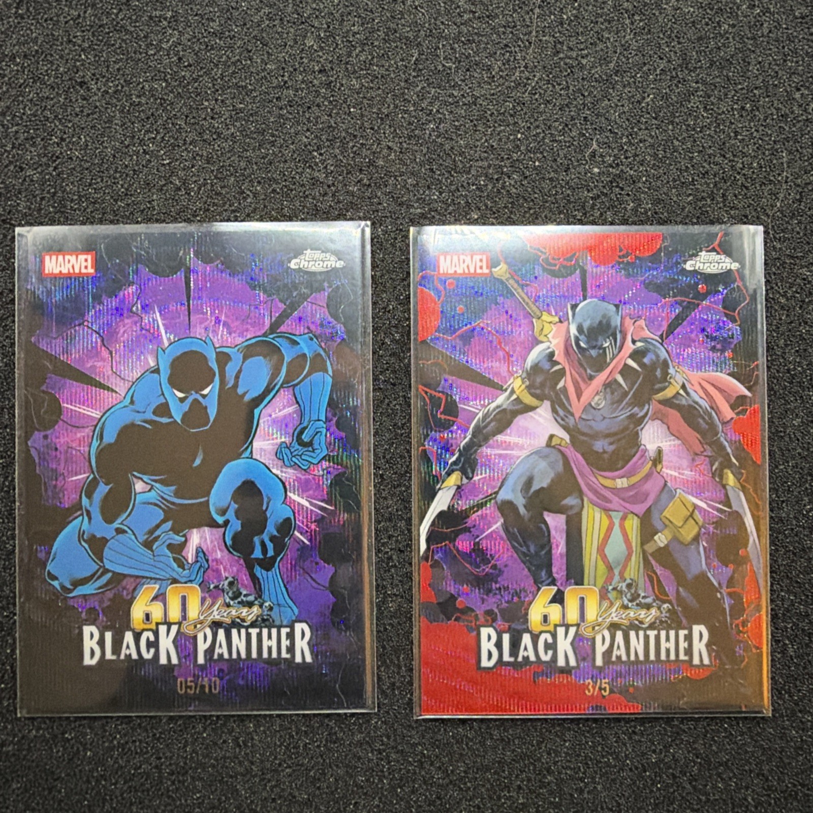2026 Topps Chrome Marvel Black Panther 60 Years Red Wave /5 & Black wave /10