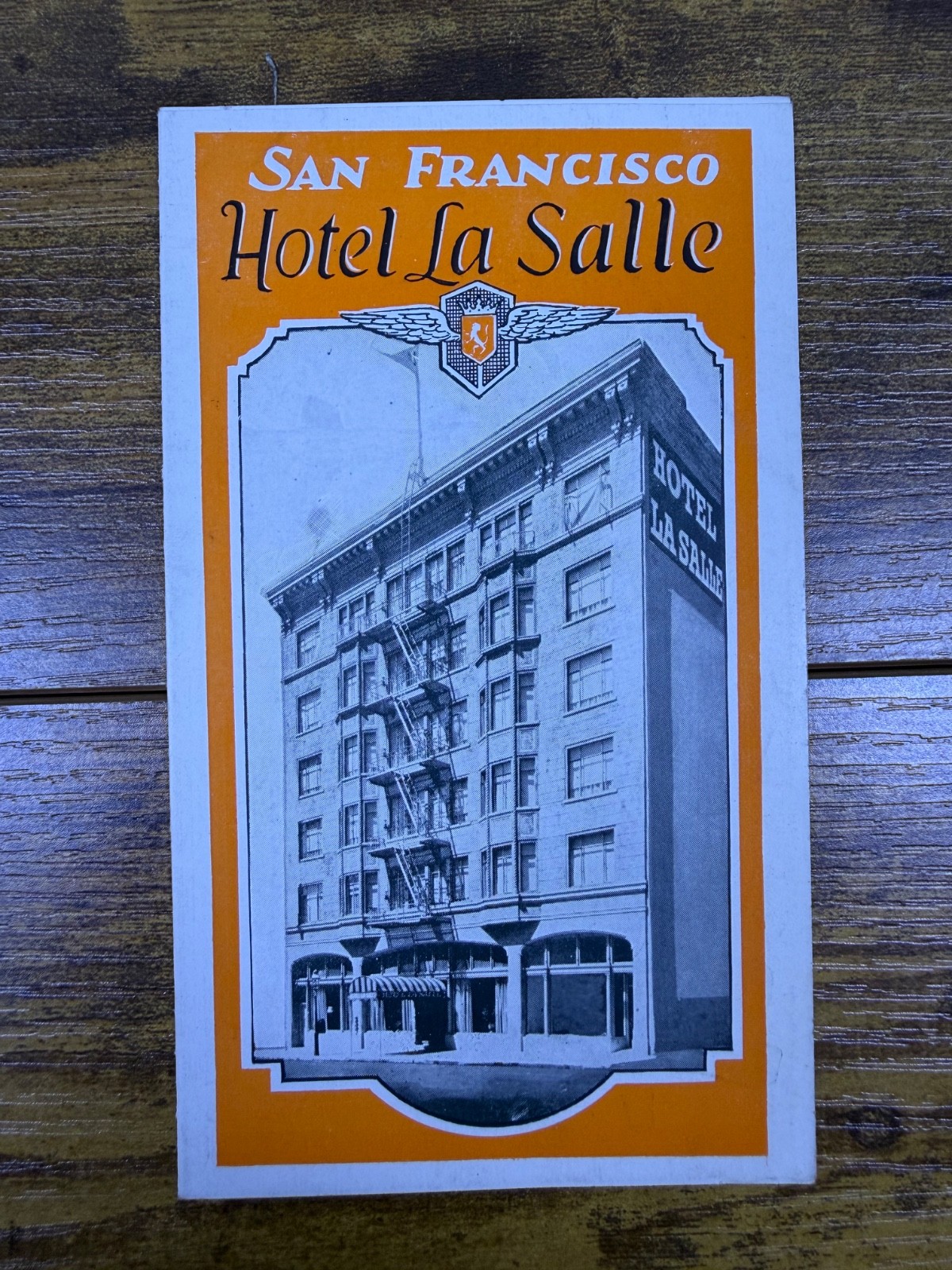 Hotel La Salle San Francisco California Travel Brochure Foldout Pamphlet w/ Map