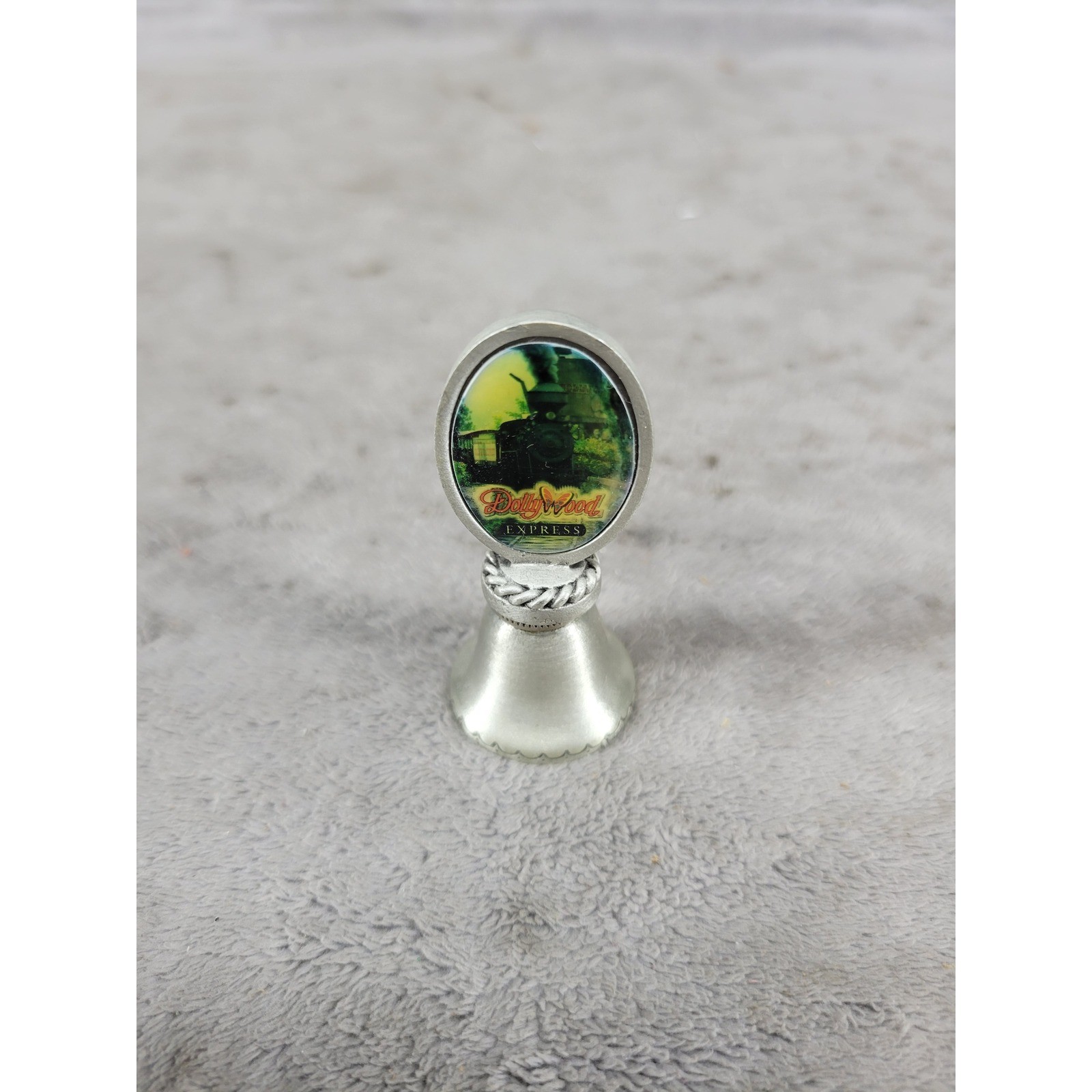 Vintage Fort Dollywood Express Pewter Miniature Collectible Bell 2\