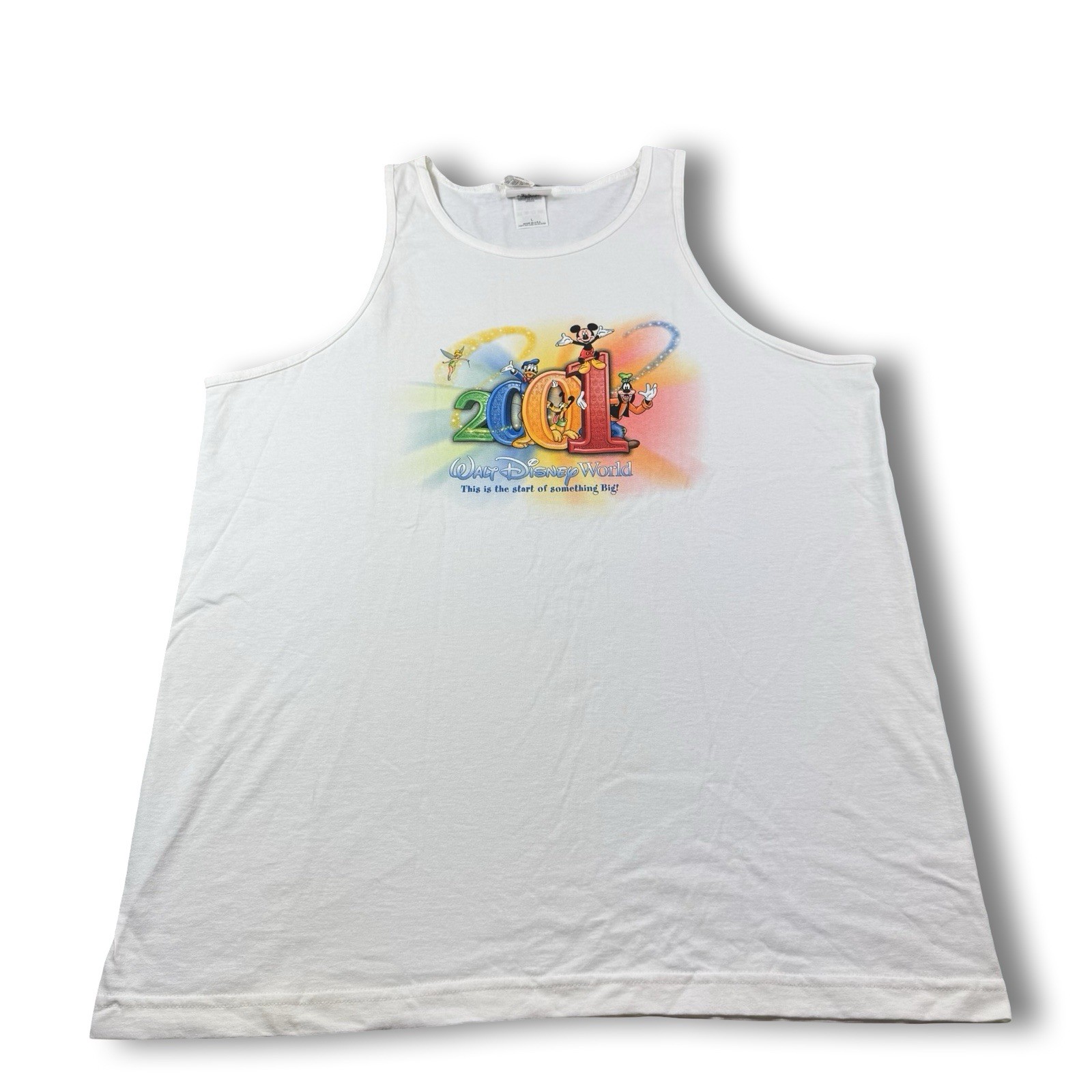 NWT 2001 VTG Walt Disney World “This Is The Start of Something Big” Tank Top LG NWT 2001 VTG Walt Disney World “This Is The Start of Something Big” Tank Top LG