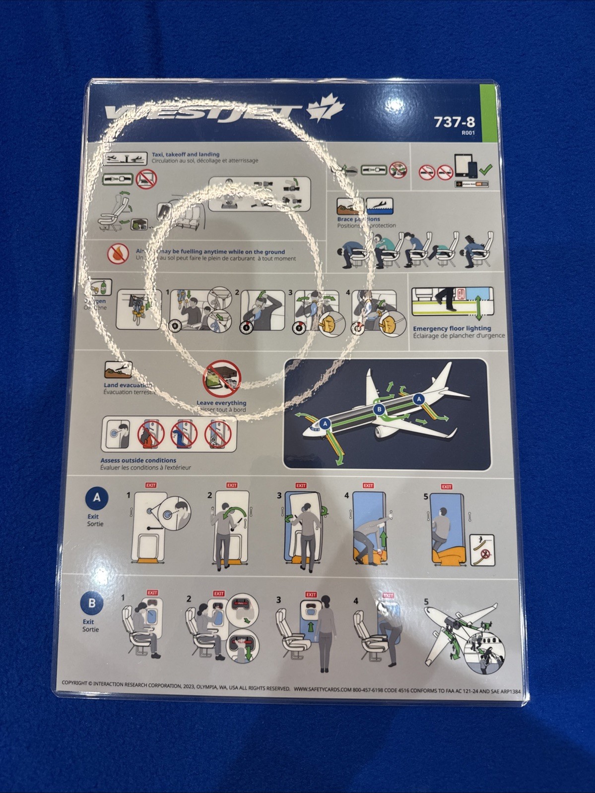 WestJet 737-8 MAX ONLY Safety Card Rare