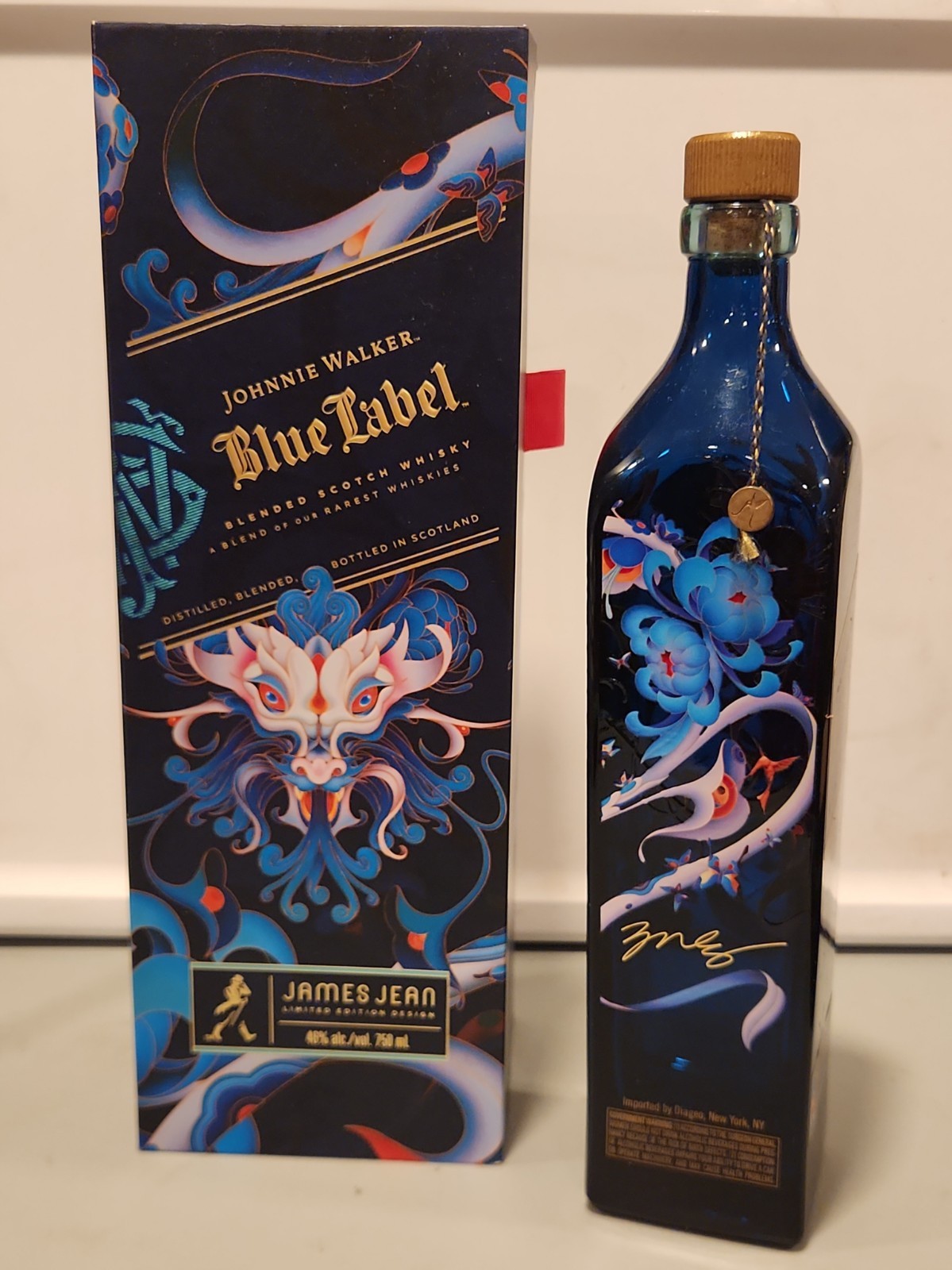 Johnny Walker Blue Snake Empty Bottle James Jean Design