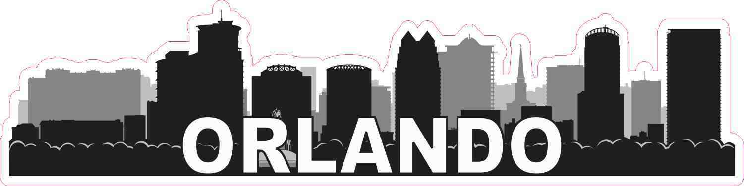 10 x 2.5 Orlando Skyline Sticker City Travel Car Truck Bumper Window Stickers