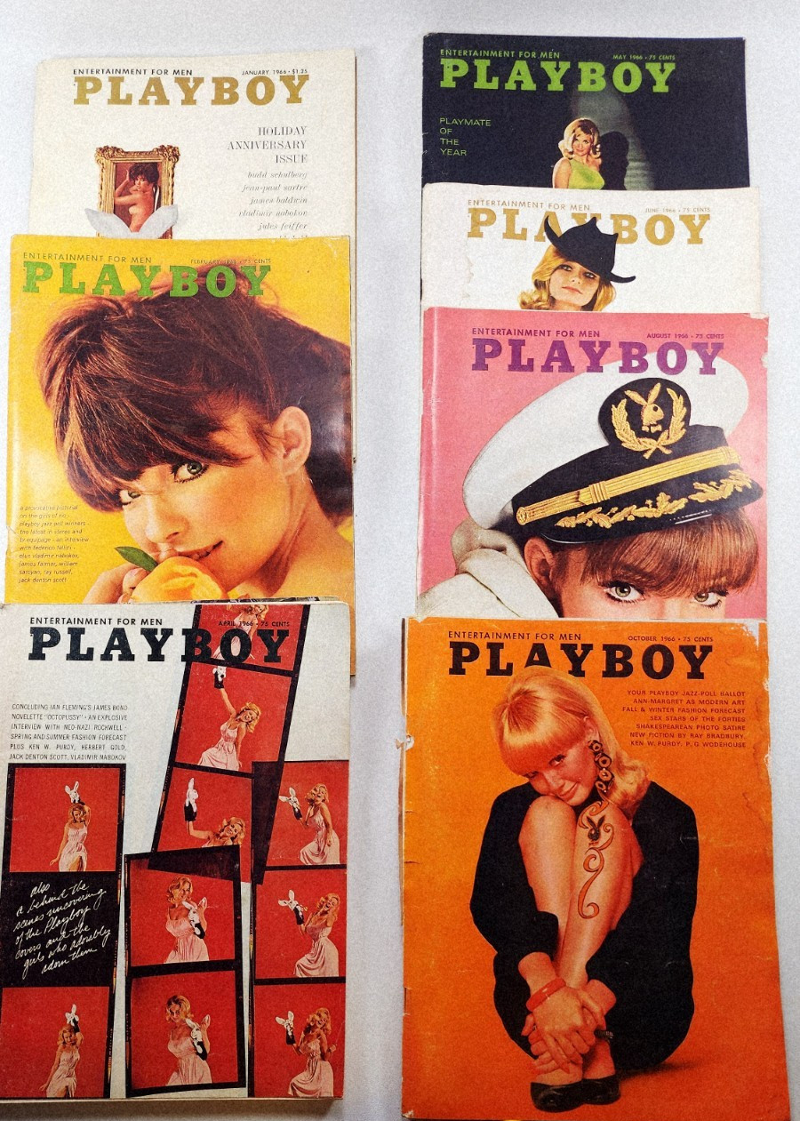 Playboy Magazine Vintage Collection 7 Issues of year 1966 Playboy Magazine Vintage Collection 7 Issues of year 1966
