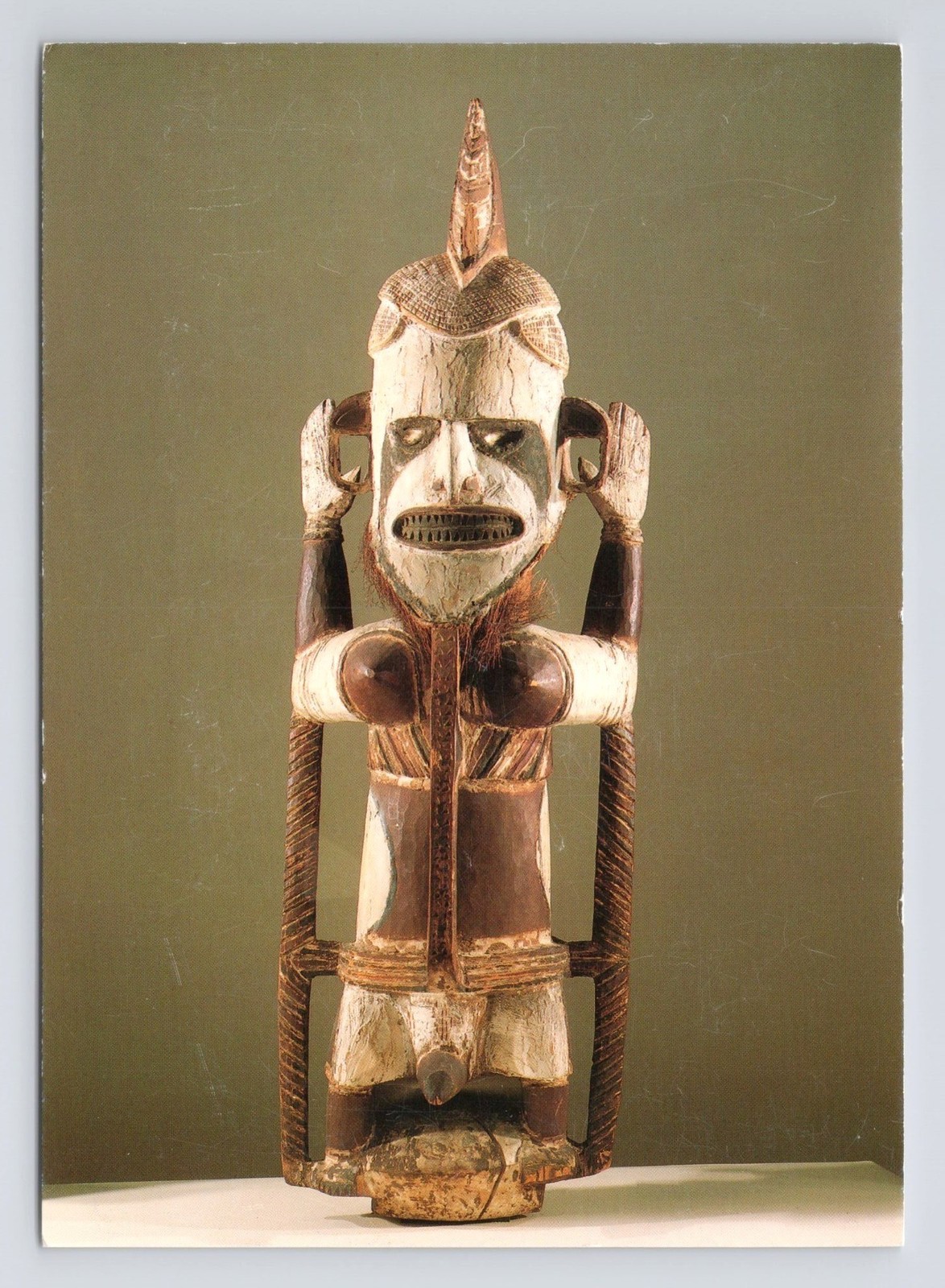 Vintage Tribal Art Postcard Papua New Guinea New Ireland Uli Ancestor Figure Vintage Tribal Art Postcard Papua New Guinea New Ireland Uli Ancestor Figure