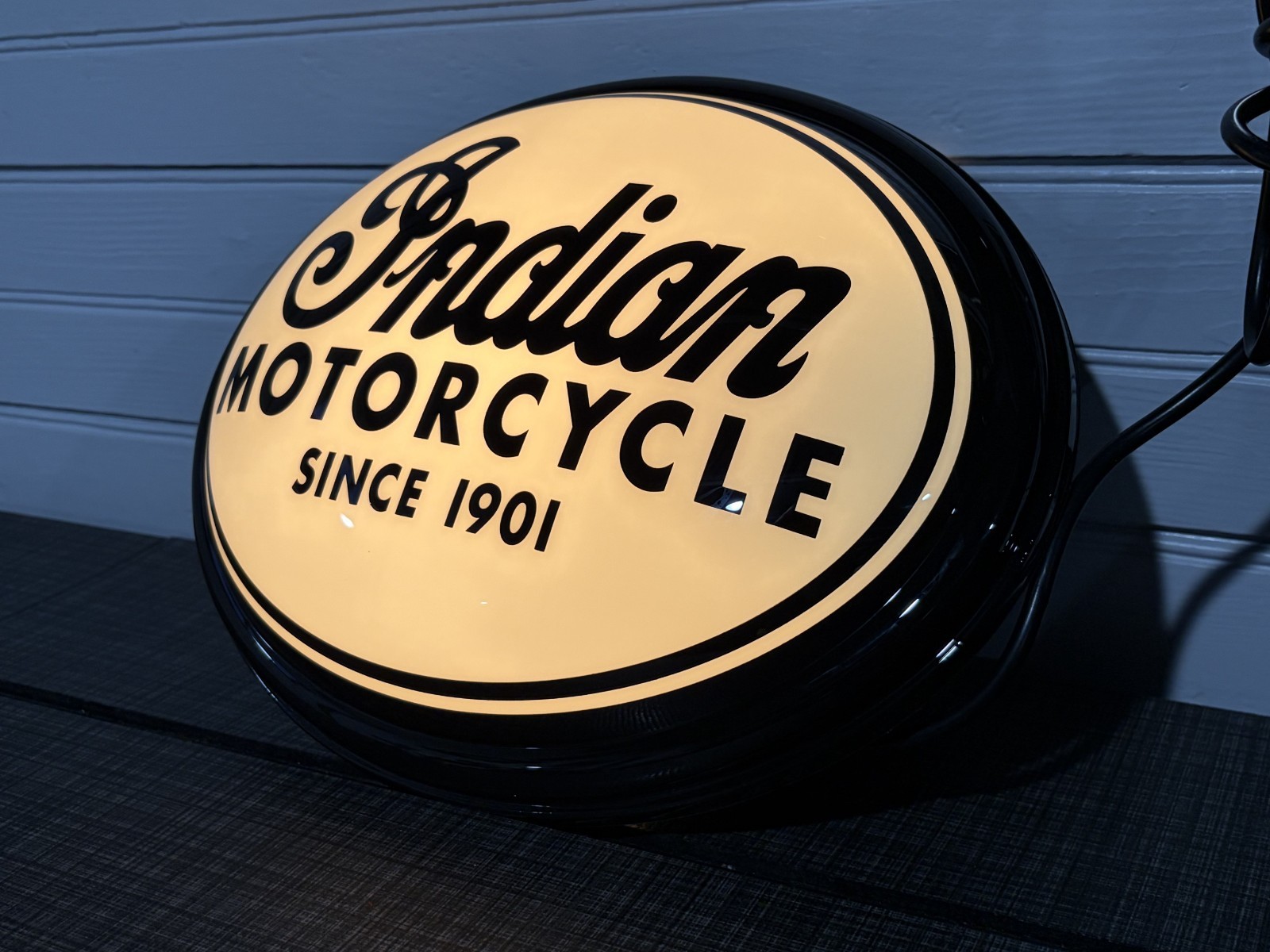 Vintage INDIAN MOTORCYCLE Since 1901 Original Dealer illuminated SIGN 14
