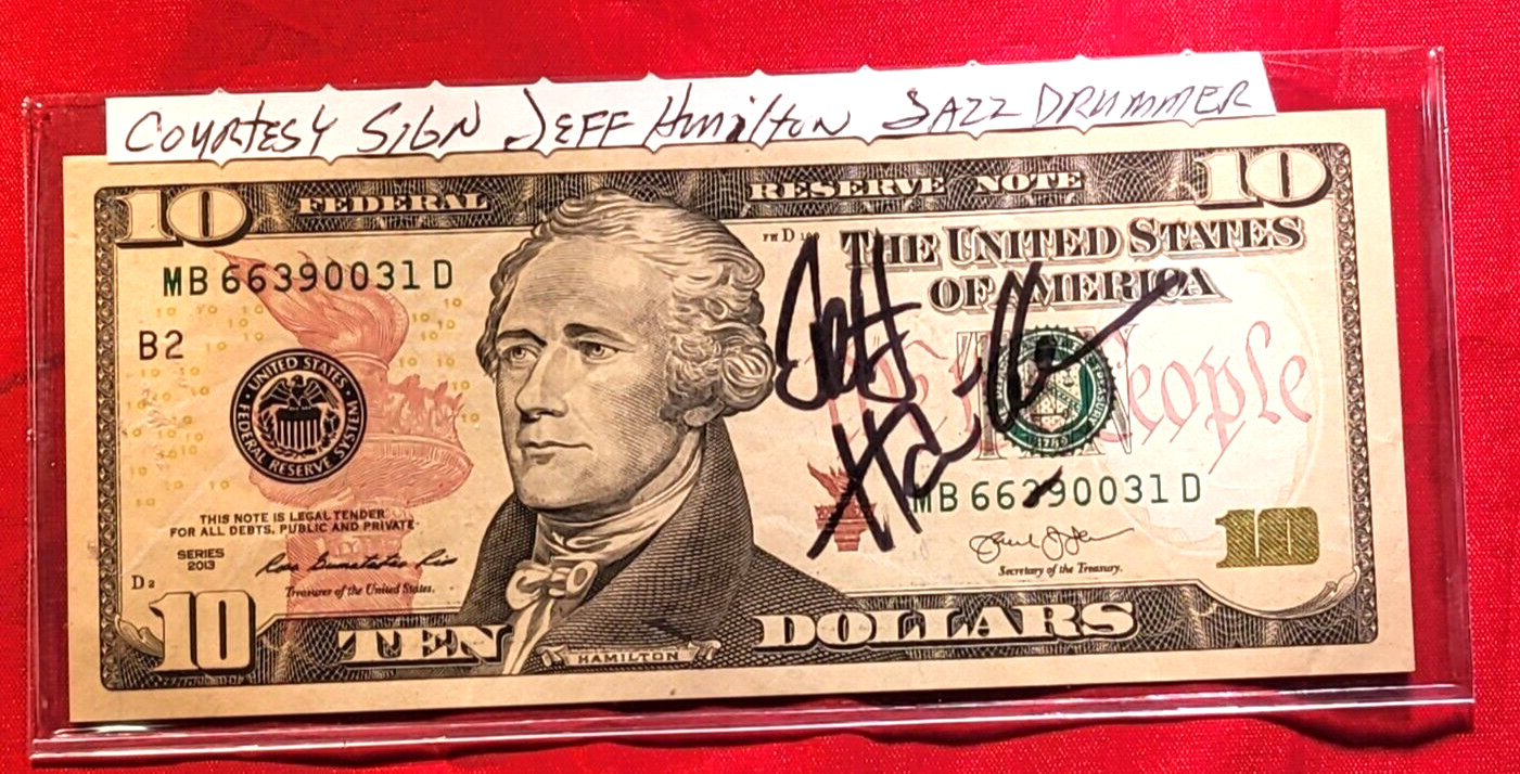 Jeff Hamilton - Courtesy Signature $10.00 (Hamilton only signs a Hamilton)